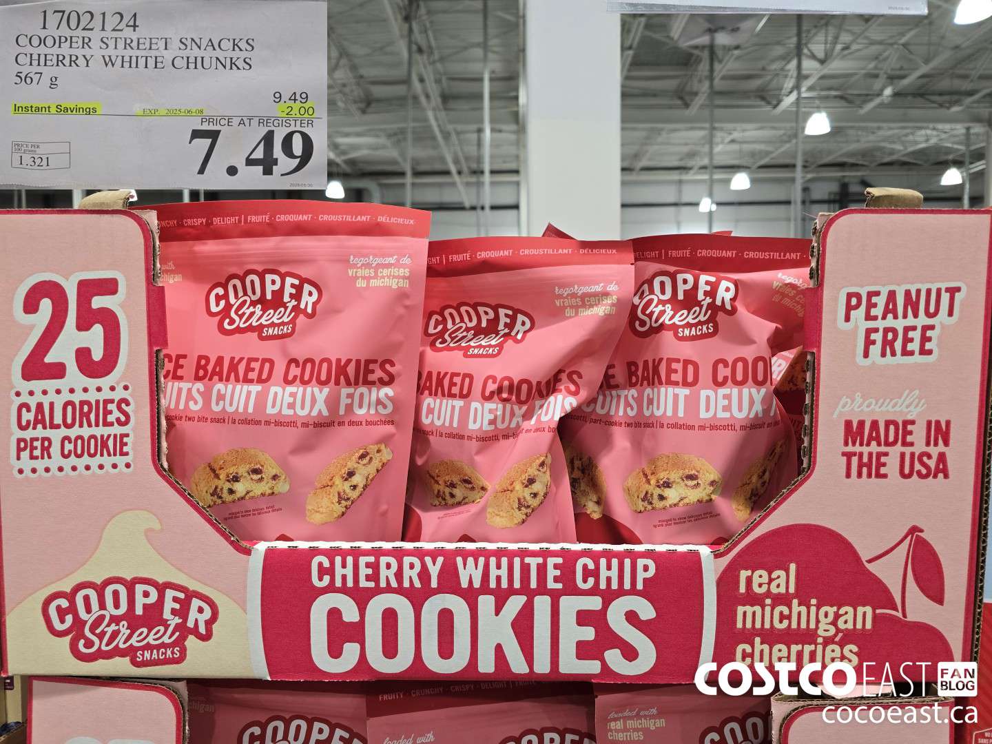 1702124 COOPER STREET SNACKS CHERRY WHITE CHUNKS 567 g ($2.00 INSTANT SAVINGS EXPIRES ON 2025-06-08) $7.49