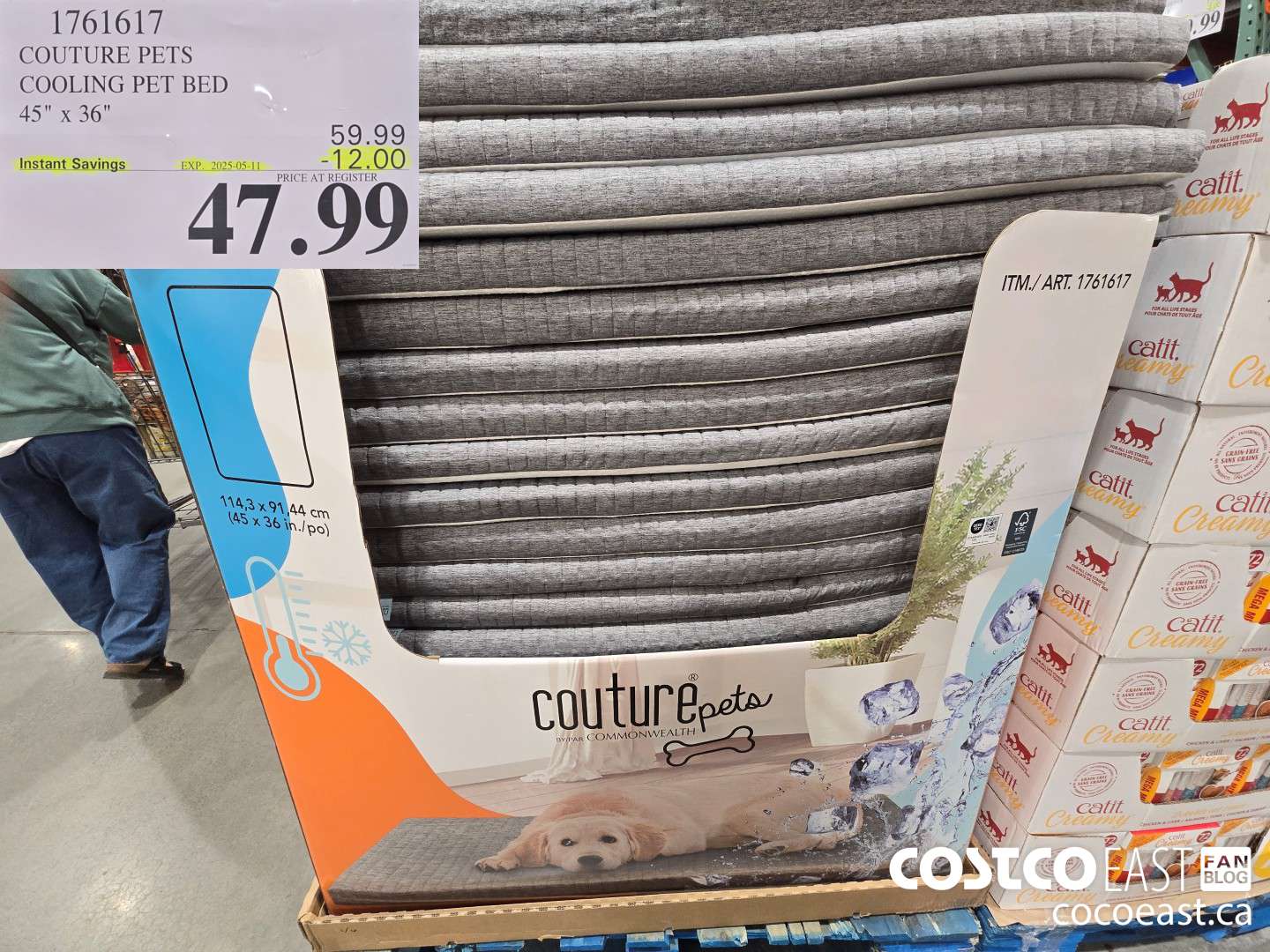 1761617 COUTURE PETS COOLING PET BED 45