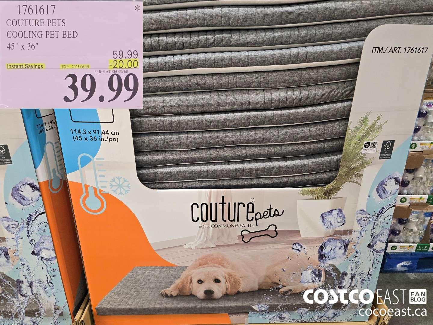 1761617 COUTURE PETS COOLING PET BED 45