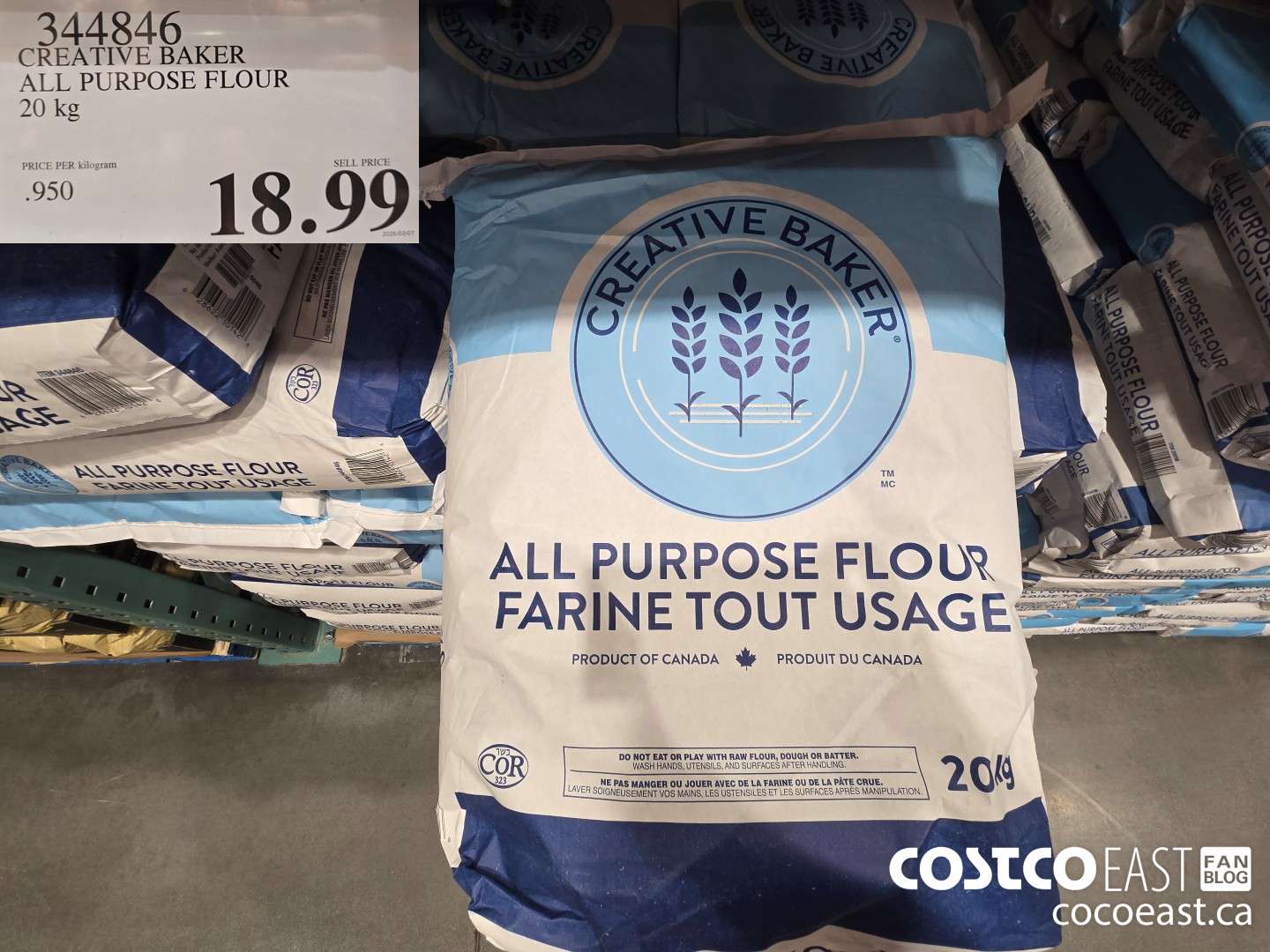 344846 CREATIVE BAKER ALL PURPOSE FLOUR 20 KG $18.99