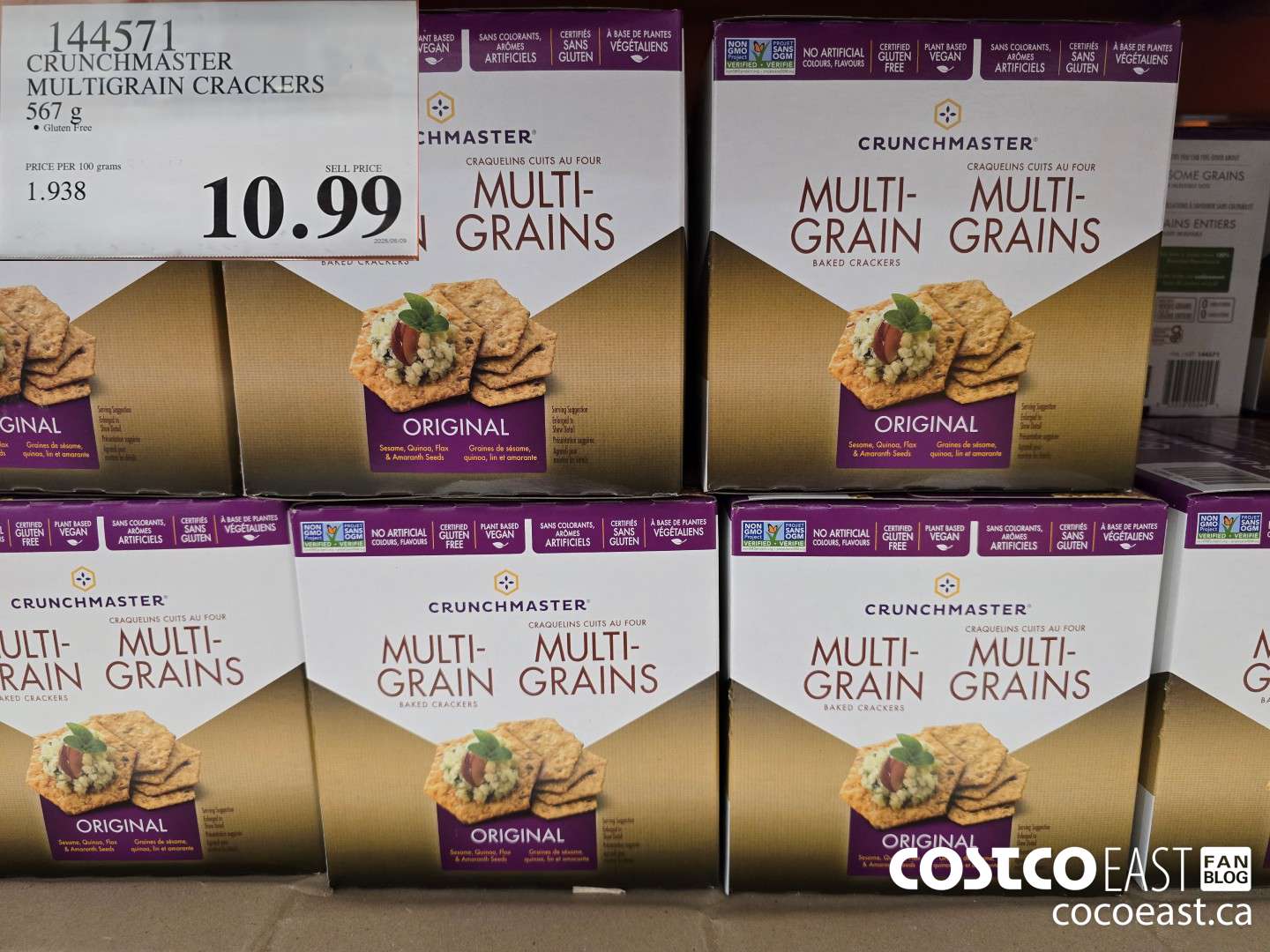 144571 CRUNCHMASTER MULTIGRAIN CRACKER 567 G $10.99