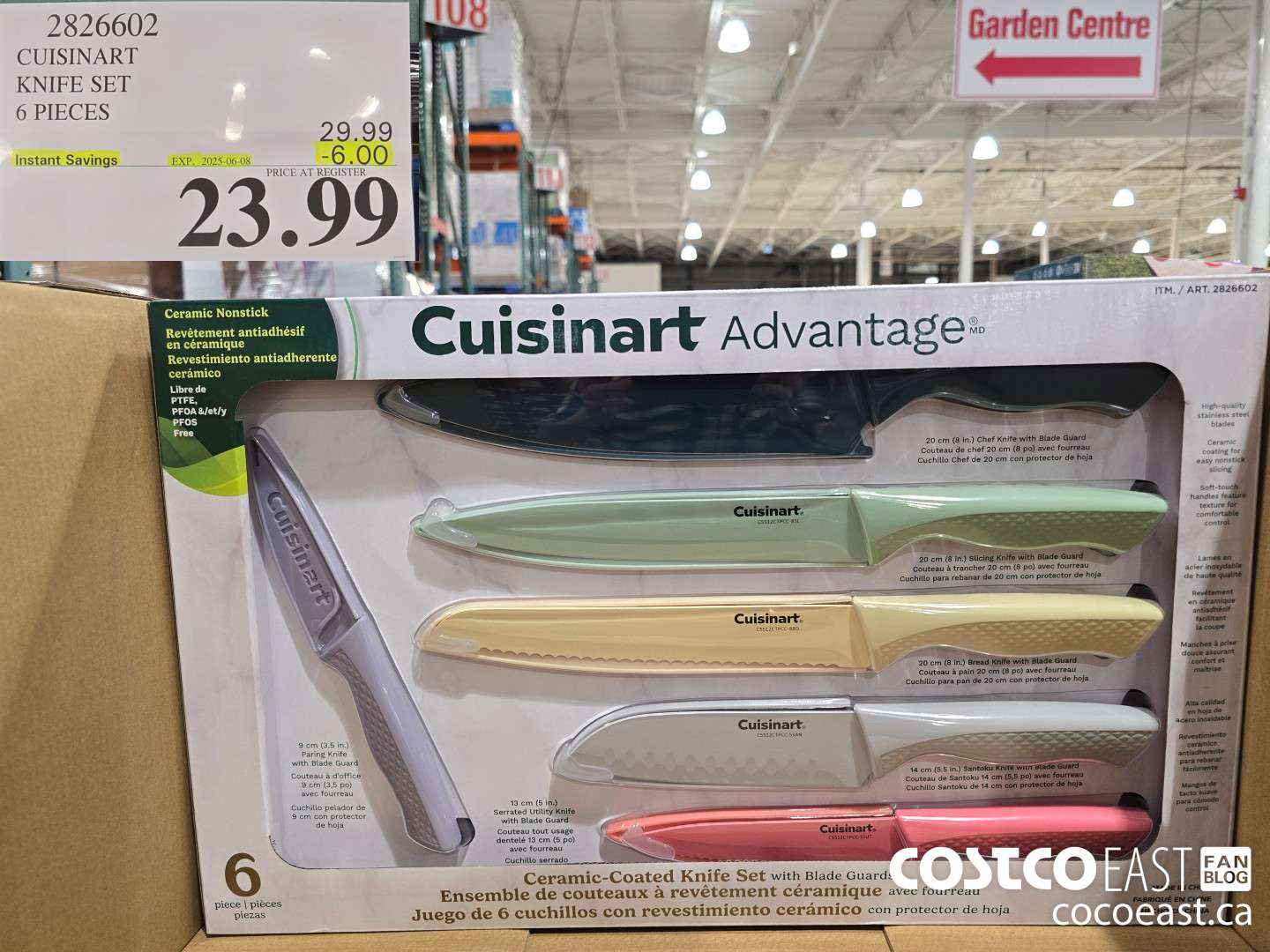 2826602 CUISINART KNIFE SET 6 PIECES ($6.00 INSTANT SAVINGS EXPIRES ON 2025-06-08) $23.99