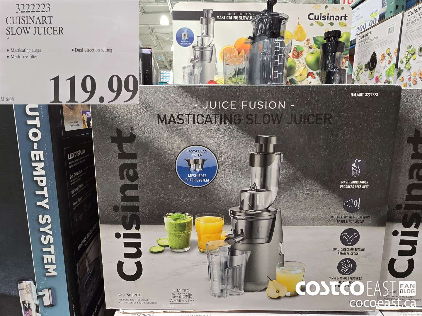 3222223 CUISINART SLOW JUICER $119.99