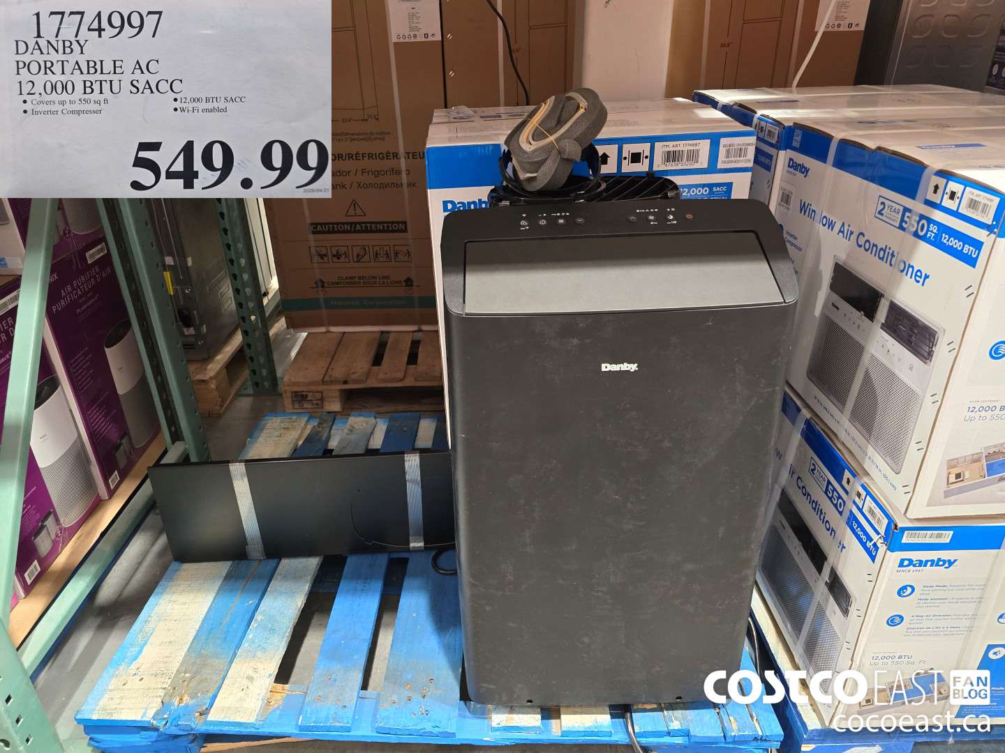 1774997 DANBY PORTABLE AC 12,000 BTU SACC $549.99