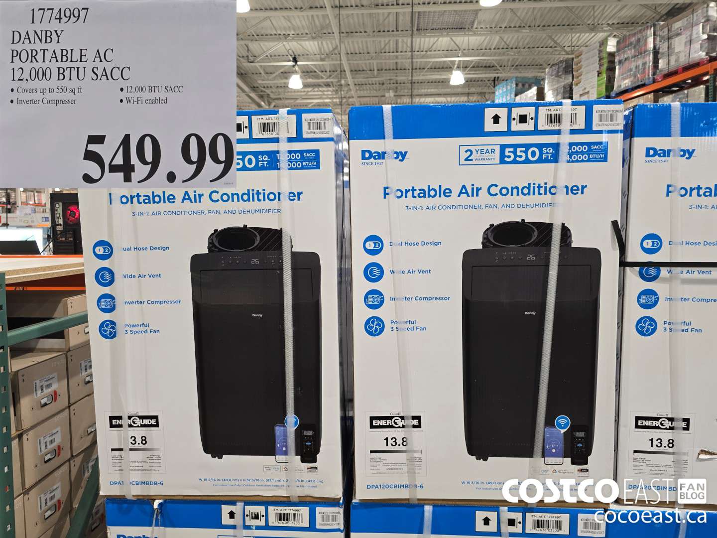 1774997 DANBY PORTABLE AC 12,000 BTU SACC $549.99