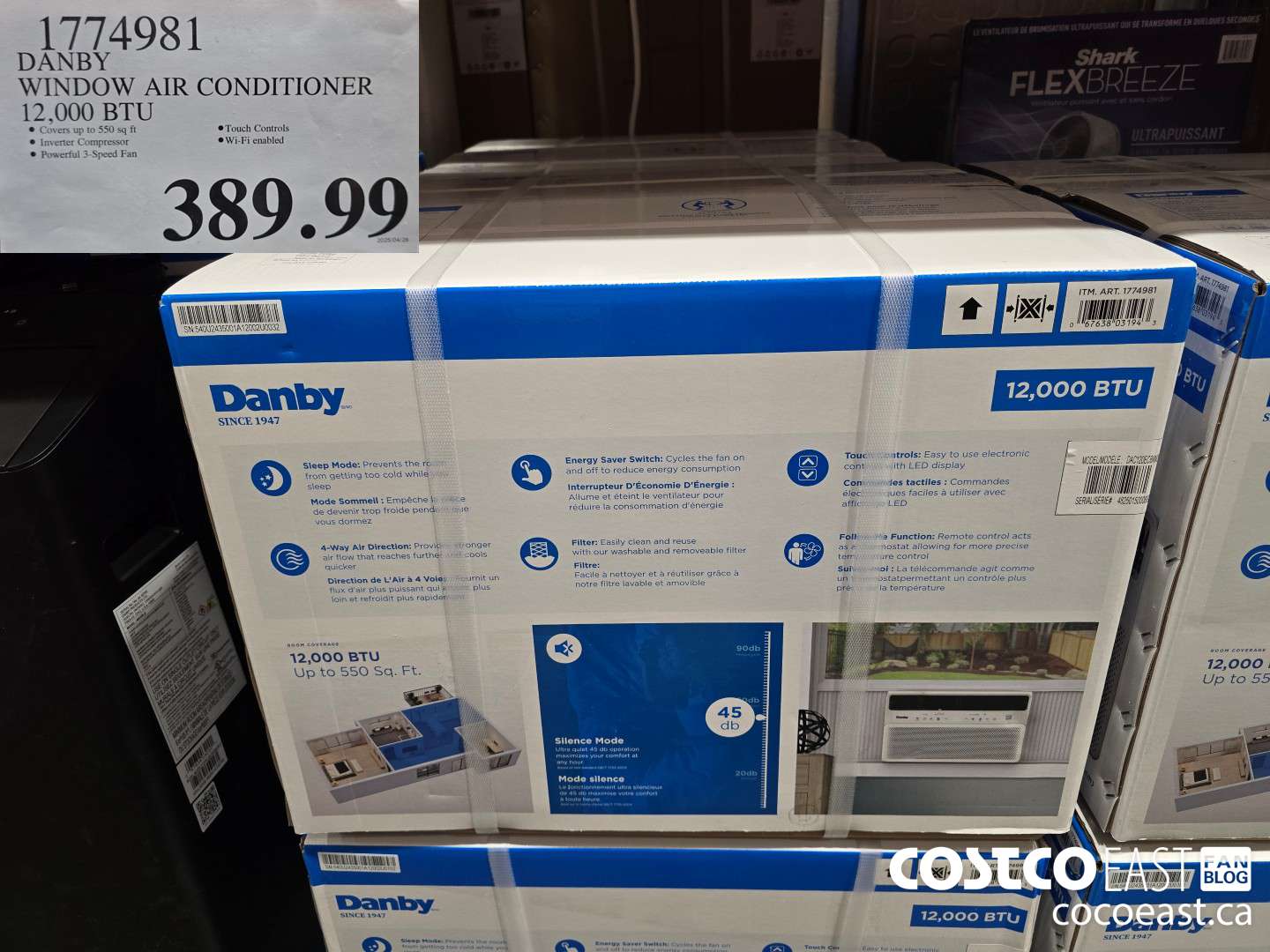 1774981 DANBY WINDOW AIR CONDITIONER 12,000 BTU $389.99