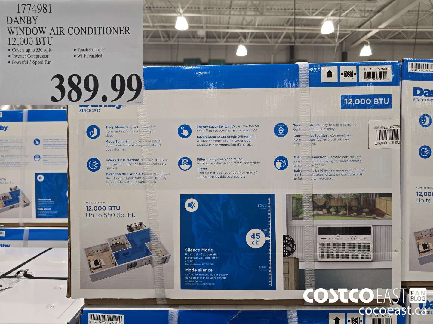 1774981 DANBY WINDOW AIR CONDITIONER 12,000 BTU $389.99