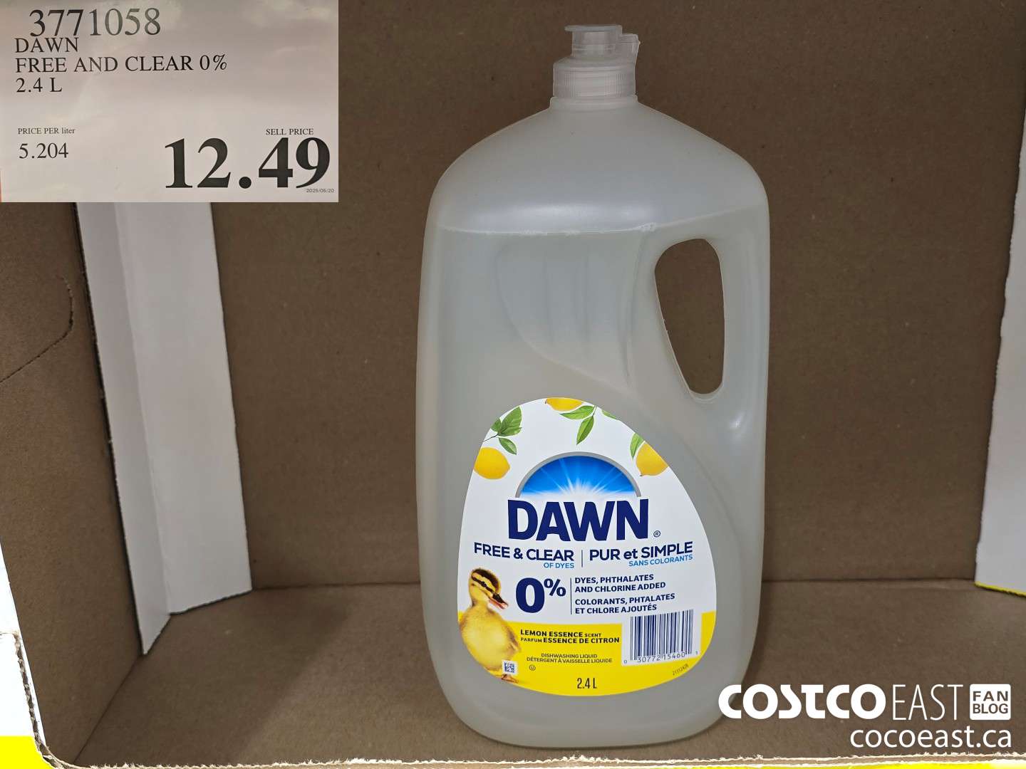 3771058 DAWN FREE AND CLEAR 0% 2.4 L $12.49