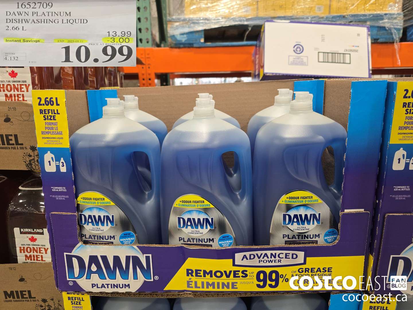 1652709 DAWN PLATINUM DISHWASHER LIQUID 2.66L ($3.00 INSTANT SAVINGS EXPIRES ON 2025-05-11) $10.99