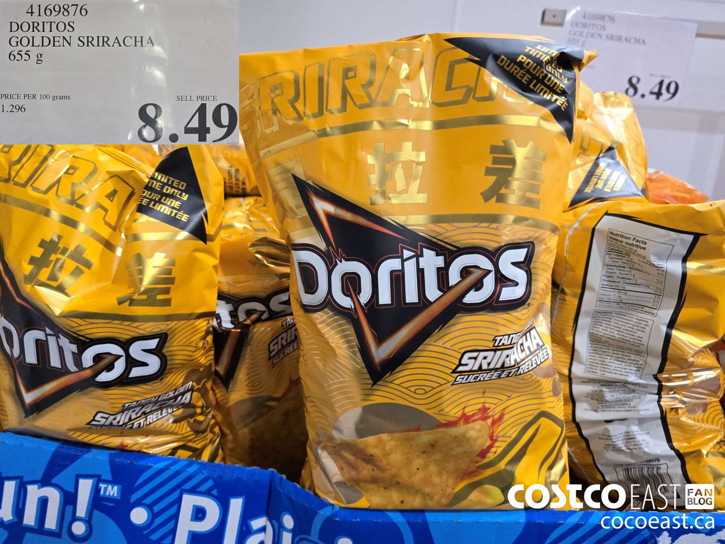 4169876 DORITOS GOLDEN SRIRACHA 655 g $8.49