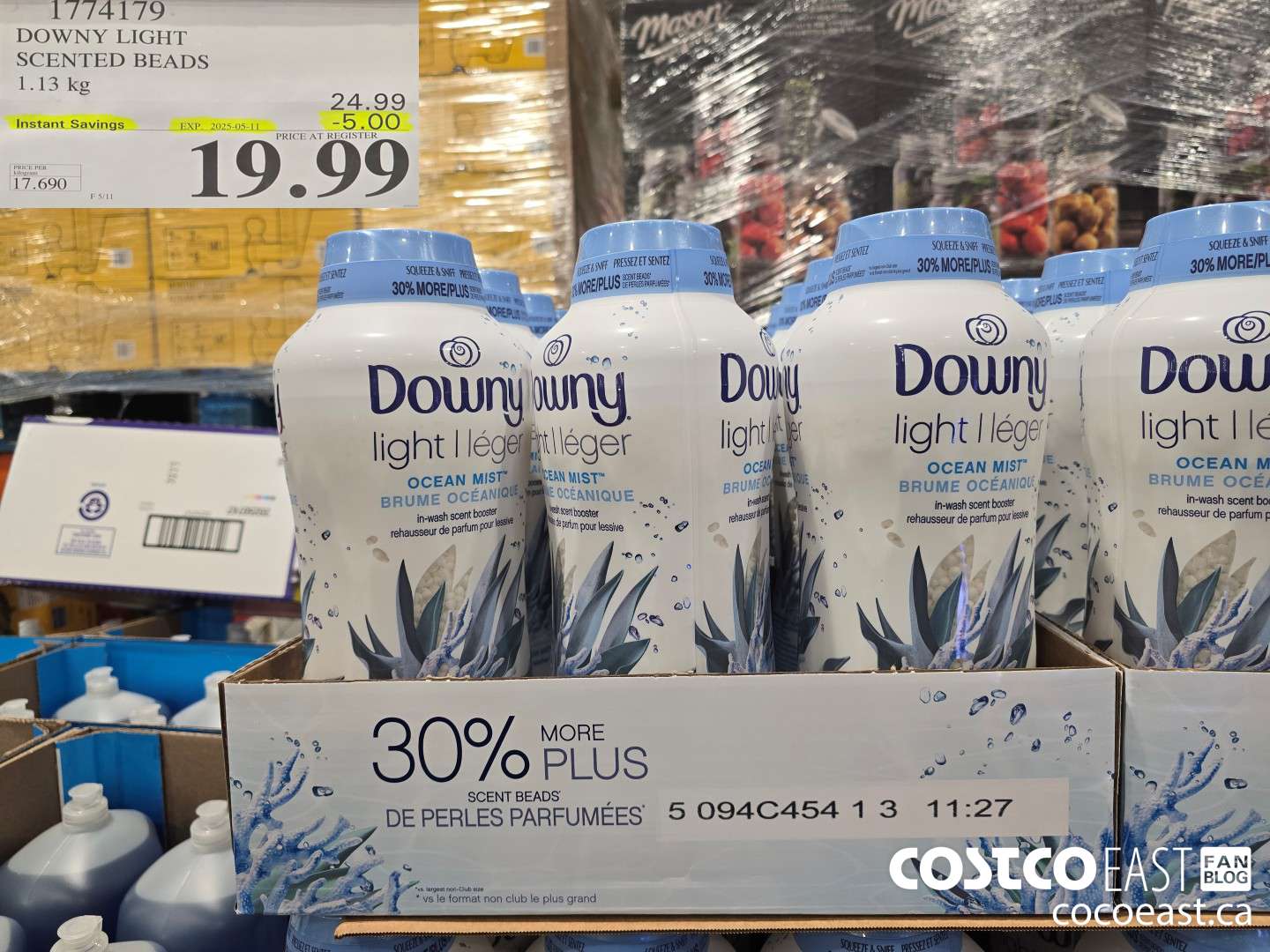 1774179 DOWNY LIGHT SCENTED BEADS 1.13 G ($5.00 INSTANT SAVINGS EXPIRES ON 2025-05-11) $19.99