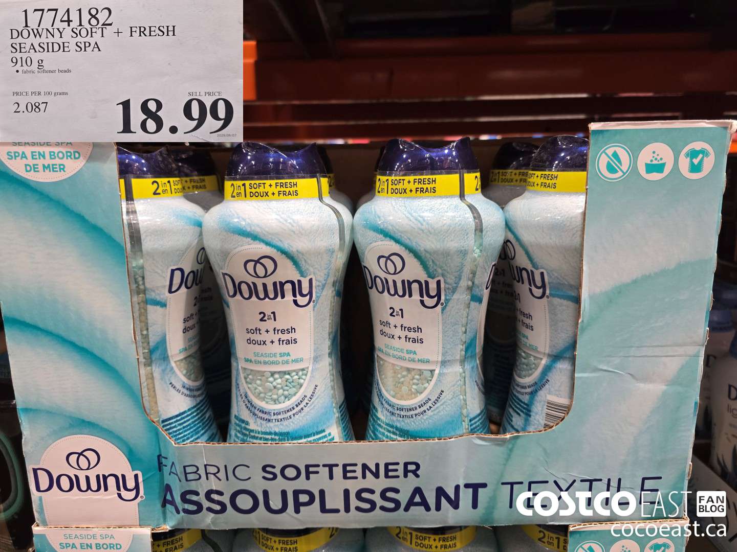 1774182 DOWNY SOFT + FRESH SEASIDE SPA 910 G $18.99