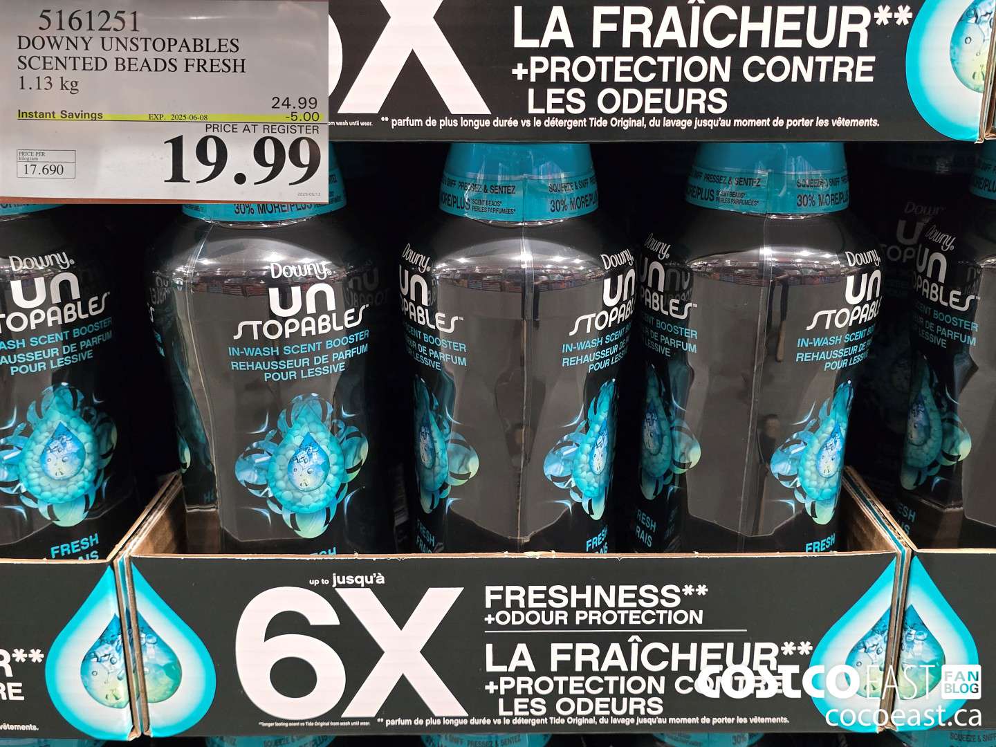 5161251 DOWNY UNSTOPABLES SCENTED BEADS FRESH 1.13 kg  ($5.00 INSTANT SAVINGS EXPIRES ON 2025-06-08) $19.99