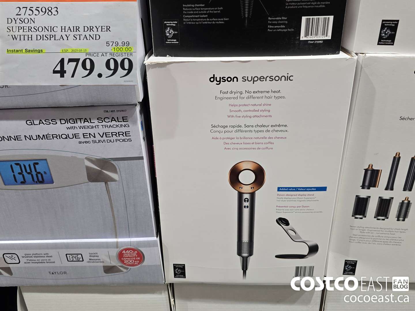 2755983 DYSON SUPERSONIC HAIR DRYER WITH DISPLAY STAND ($100.00 INSTANT SAVINGS EXPIRES ON 2025-05-15) $479.99