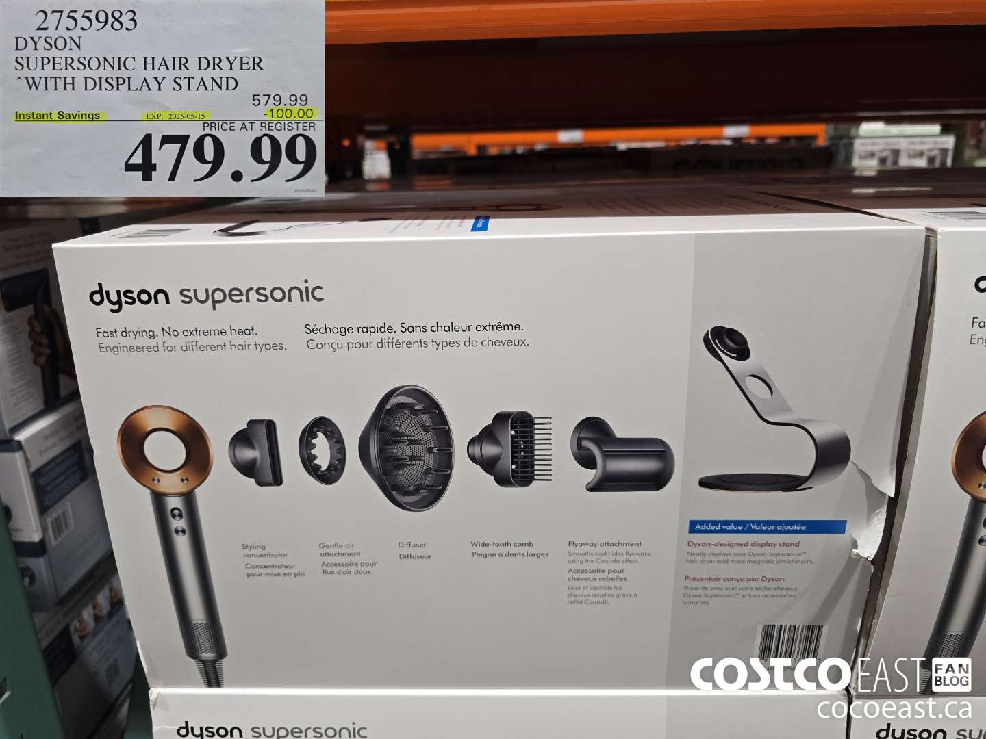2755983 DYSON SUPERSONIC HAIR DRYER WITH DISPLAY STAND ($100.00 INSTANT SAVINGS EXPIRES ON 2025-05-15) $479.99