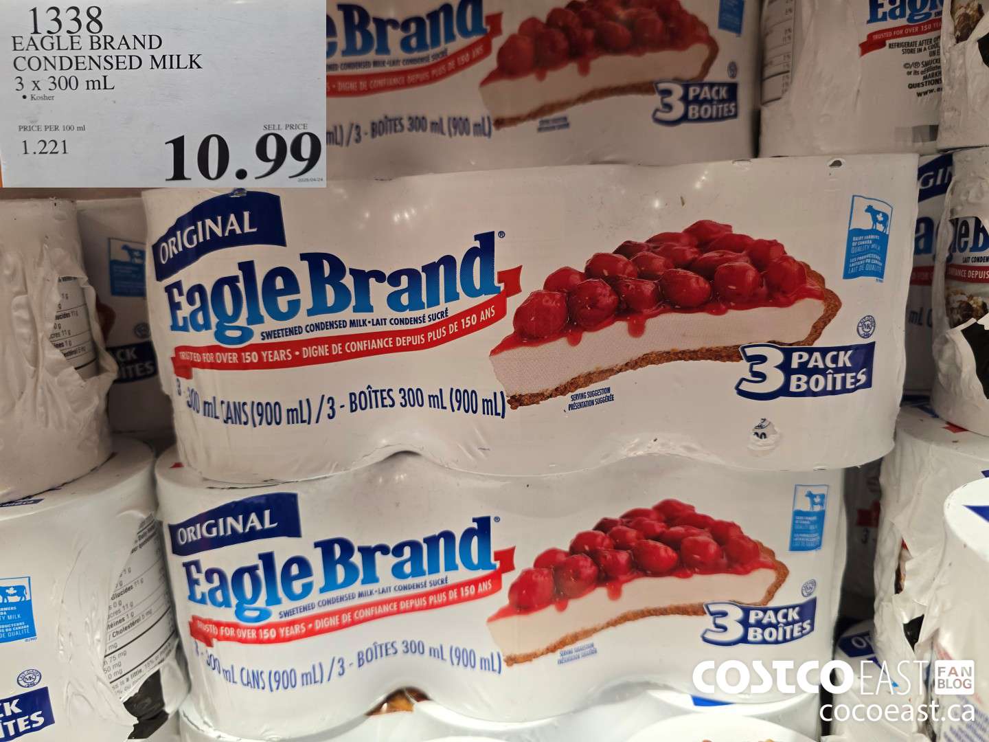1338 EAGLE BRAND CONDENSED MILK 3 X 300 mL $10.99