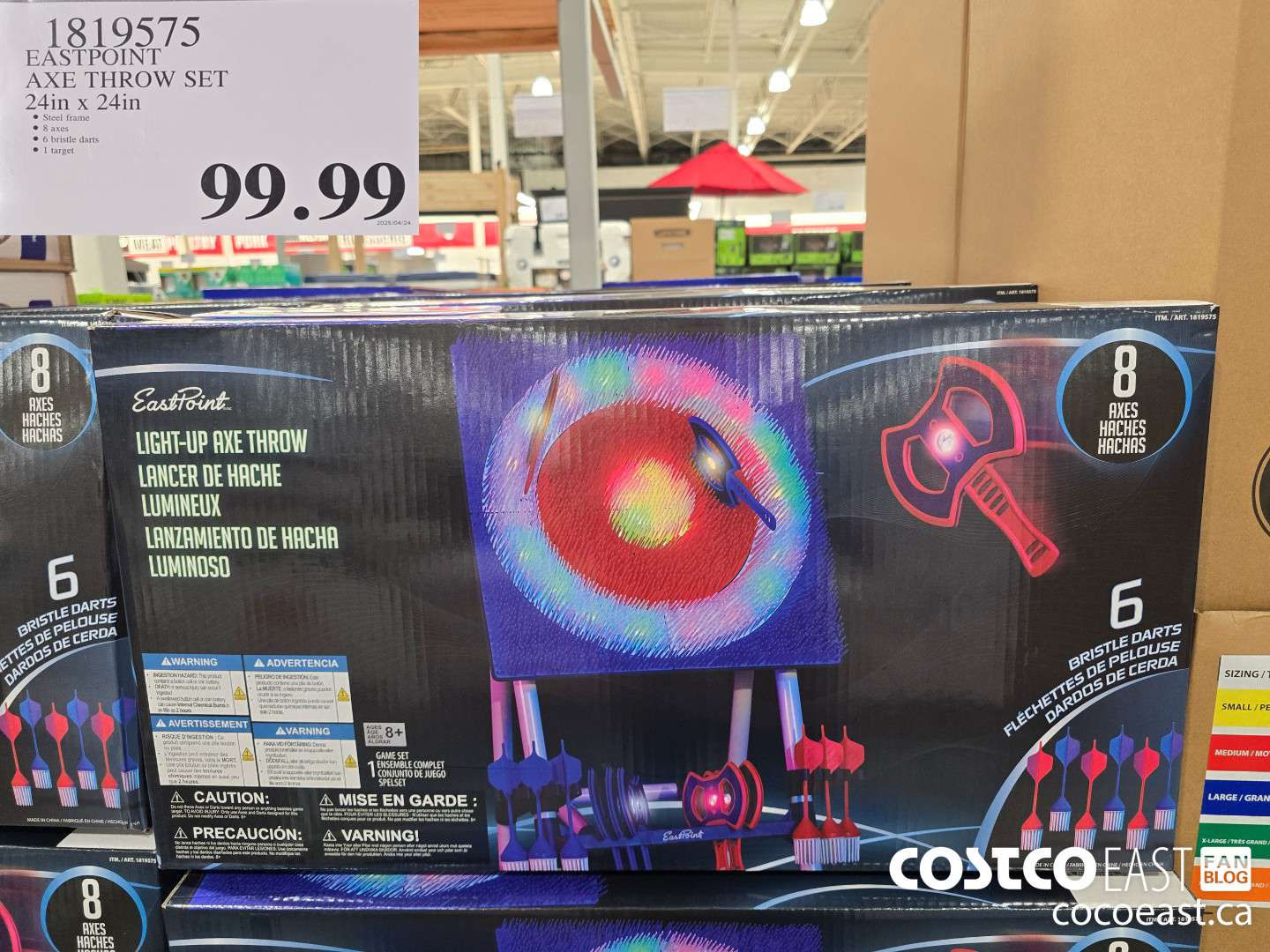 1819575 EASTPOINT AXE THROW SET 24in x 24in $99.99