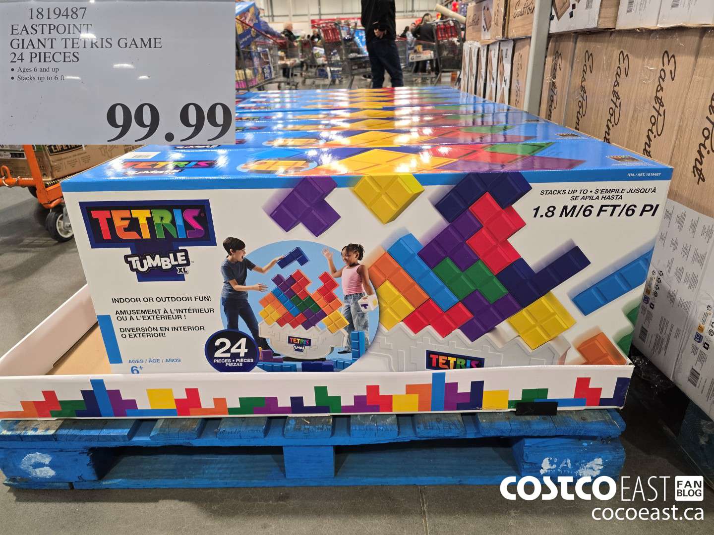 1819487 EASTPOINT GIANT TETRIS GAME 24 PIECES $99.99