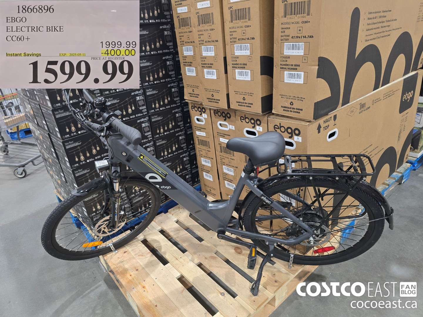 1866896 EBGO ELECTRIC BIKE CC60+ ($400.00 INSTANT SAVINGS EXPIRES ON 2025-05-11) $1599.99