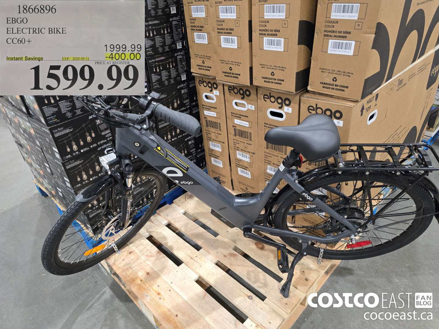 1866896 EBGO ELECTRIC BIKE CC60+ ($400.00 INSTANT SAVINGS EXPIRES ON 2025-05-11) $1599.99