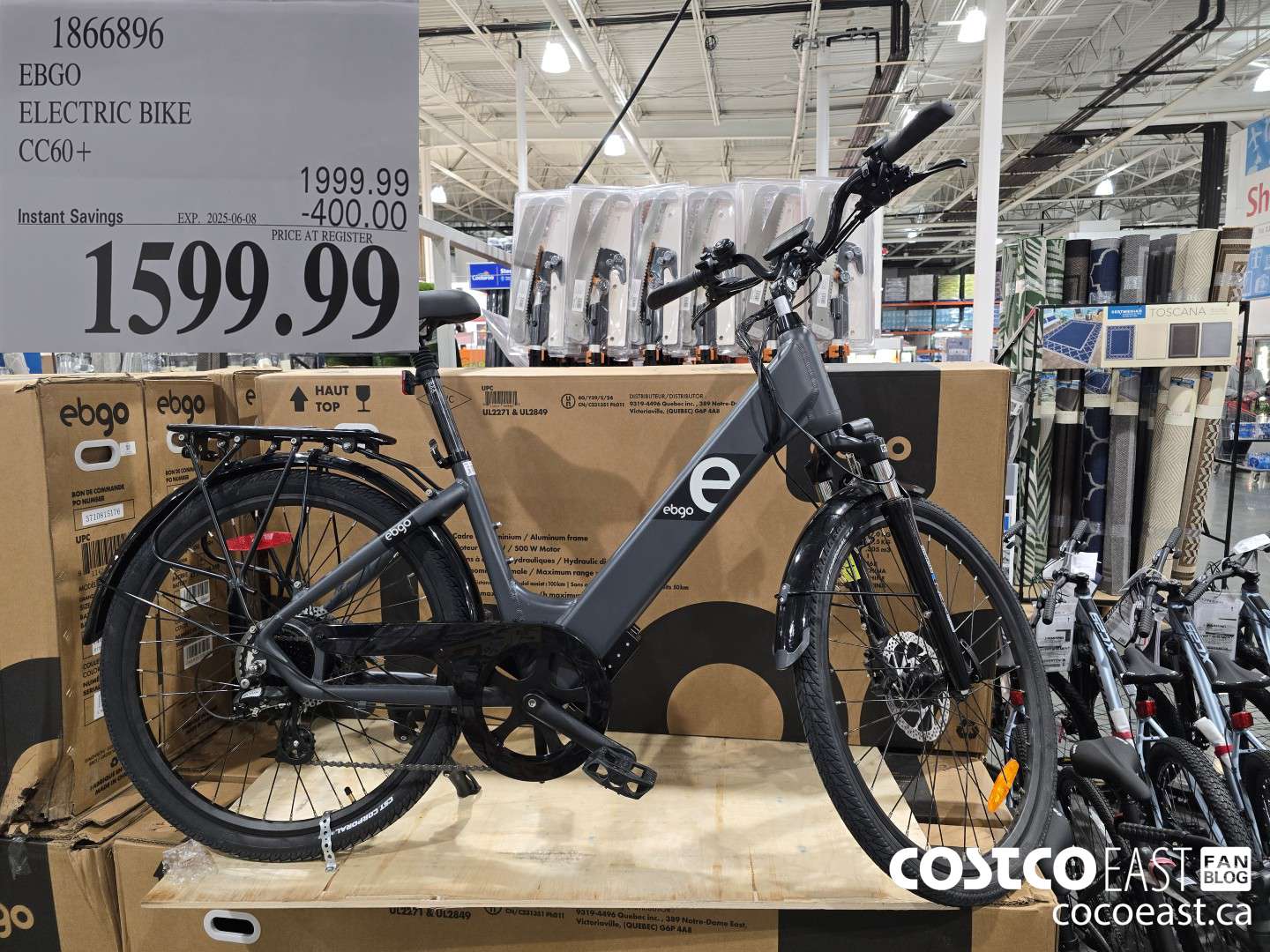 1866896 EBGO ELECTRIC BIKE CC60+ ($400.00 INSTANT SAVINGS EXPIRES ON 2025-06-08) $1599.99