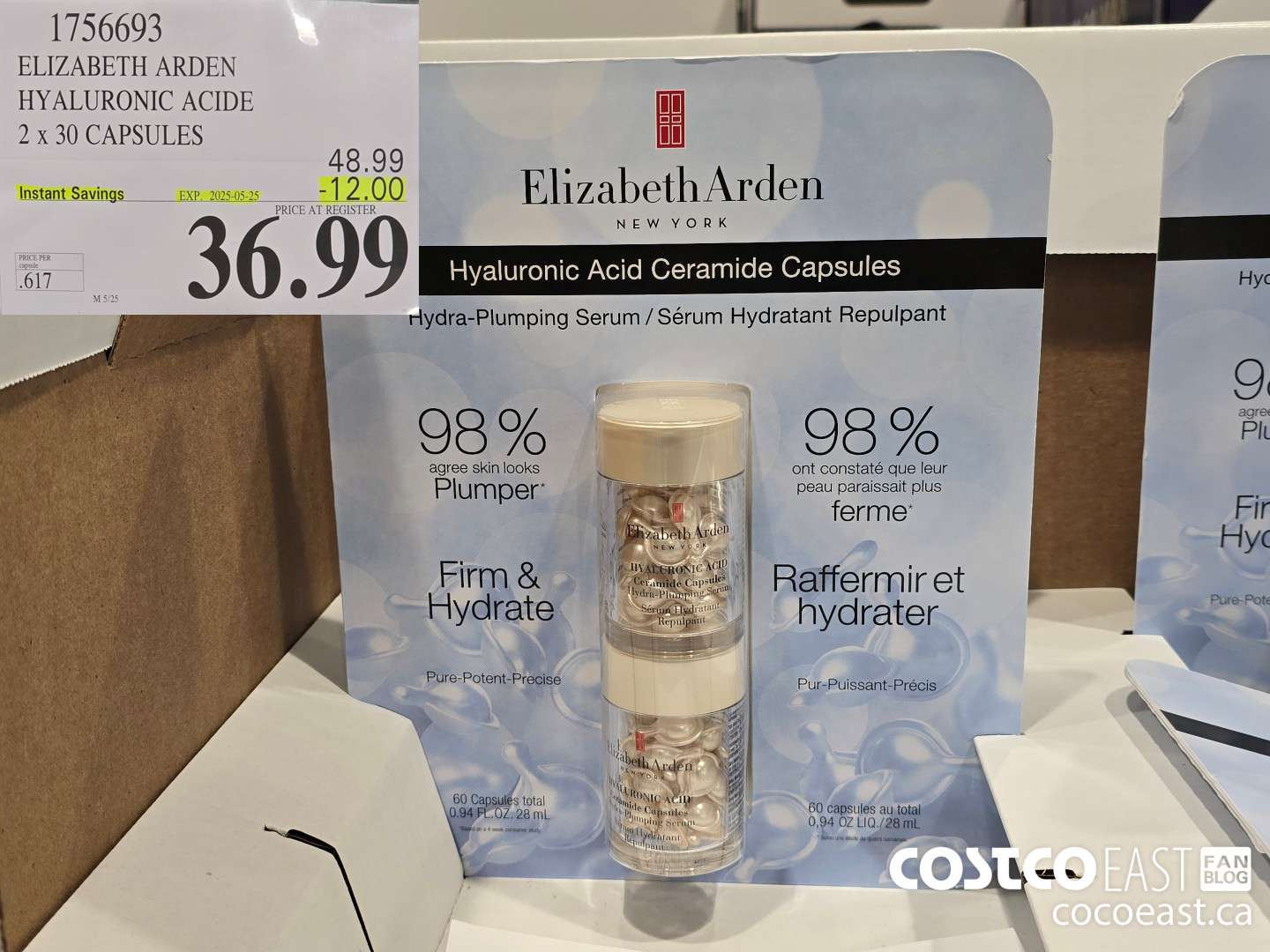 1756693 ELIZABETH ARDEN HYALURONIC ACID 2 x 30 CAPSULES ($12.00 INSTANT SAVINGS EXPIRES ON 2025-05-25) $36.99