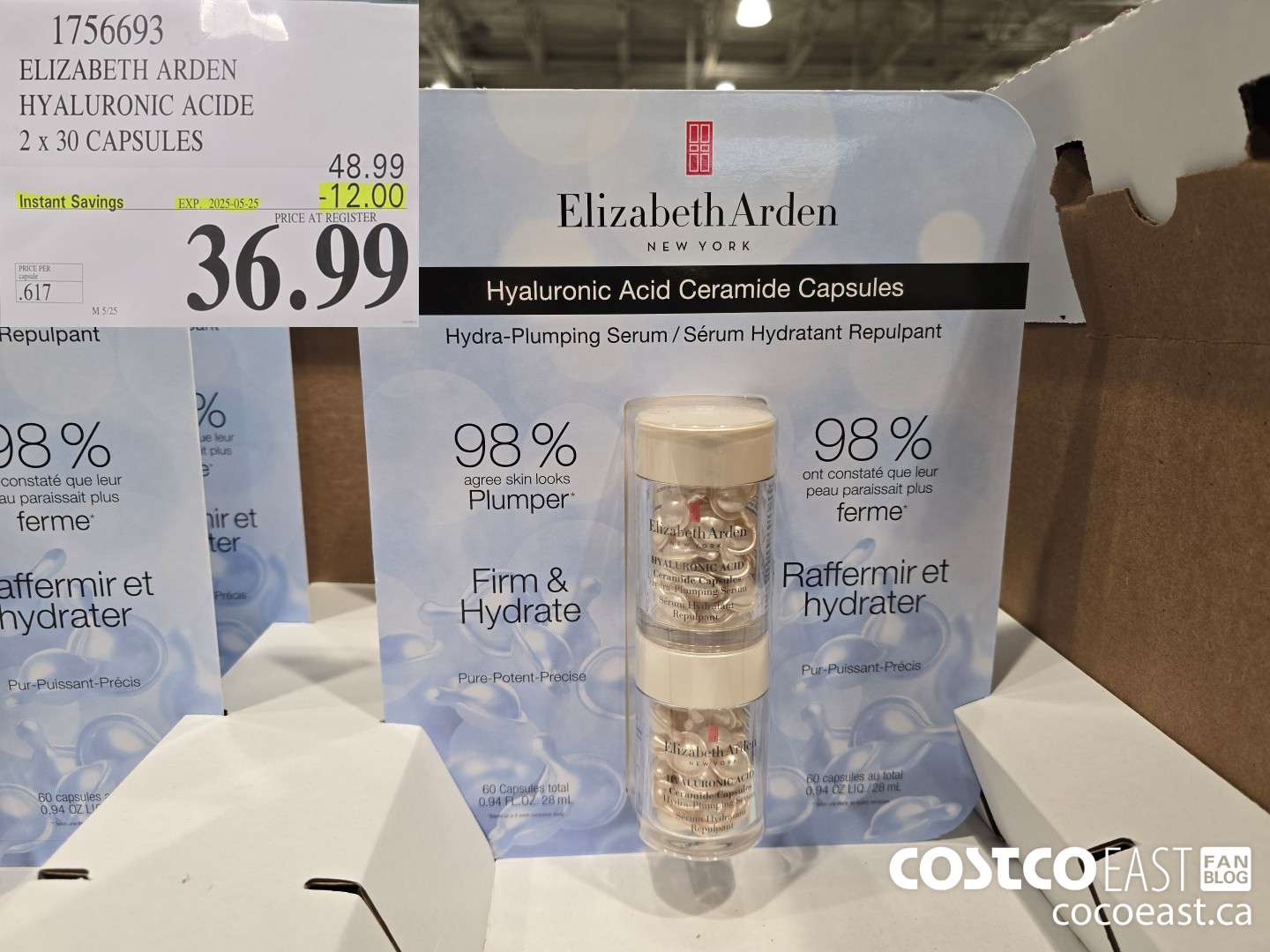 1756693 ELIZABETH ARDEN HYALURONIC ACID 2 x 30 CAPSULES ($12.00 INSTANT SAVINGS EXPIRES ON 2025-05-25) $36.99