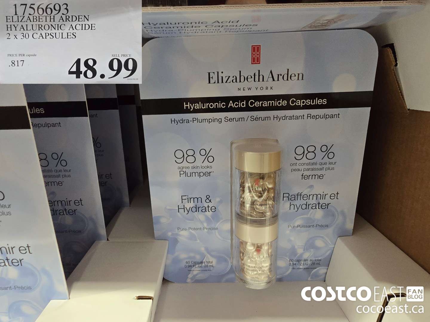 1756693 ELIZABETH ARDEN HYALURONIC ACID 2 x 30 CAPSULES $48.99