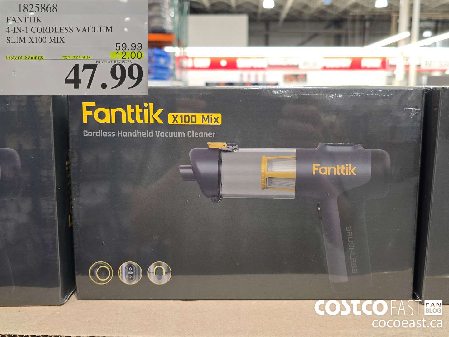 1825868 FANTTIK 4-IN-1 CORDLESS VACUUM SLIM X100 MIX ($12.00 INSTANT SAVINGS EXPIRES ON 2025-05-18) $47.99