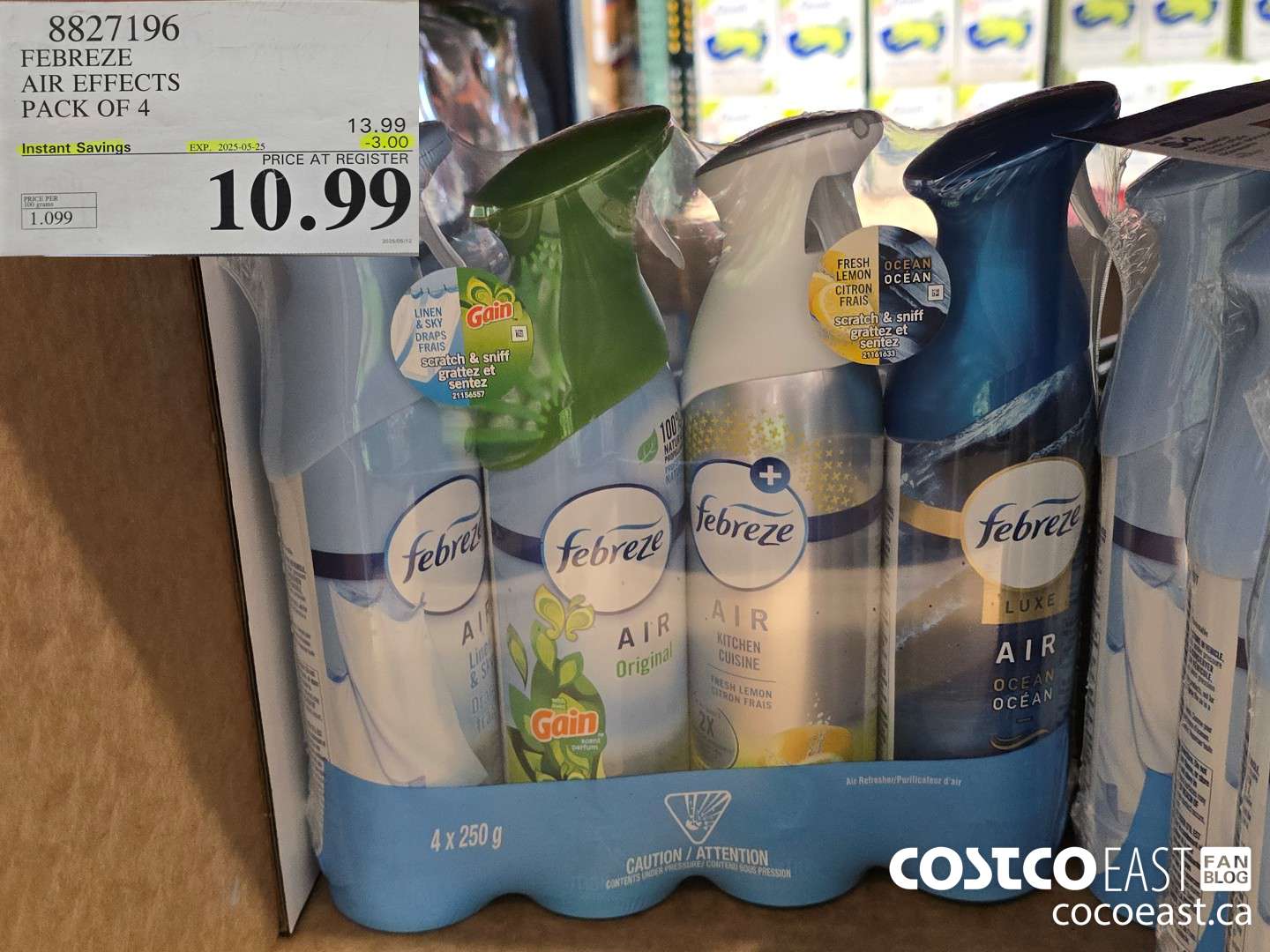 8827196 FEBREZE AIR EFFECTS PACK OF 4 ($3.00 INSTANT SAVINGS EXPIRES ON 2025-05-25) $10.99
