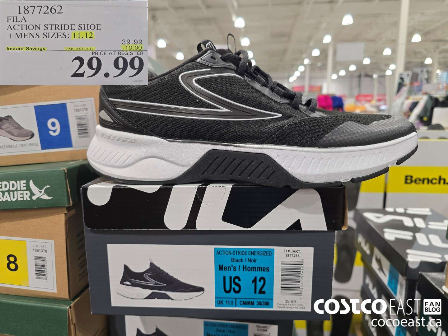 1877262 FILA ACTION STRIDE SHOE +MENS SIZES: 11, 12 ($10.00 INSTANT SAVINGS EXPIRES ON 2025-05-11) $29.99