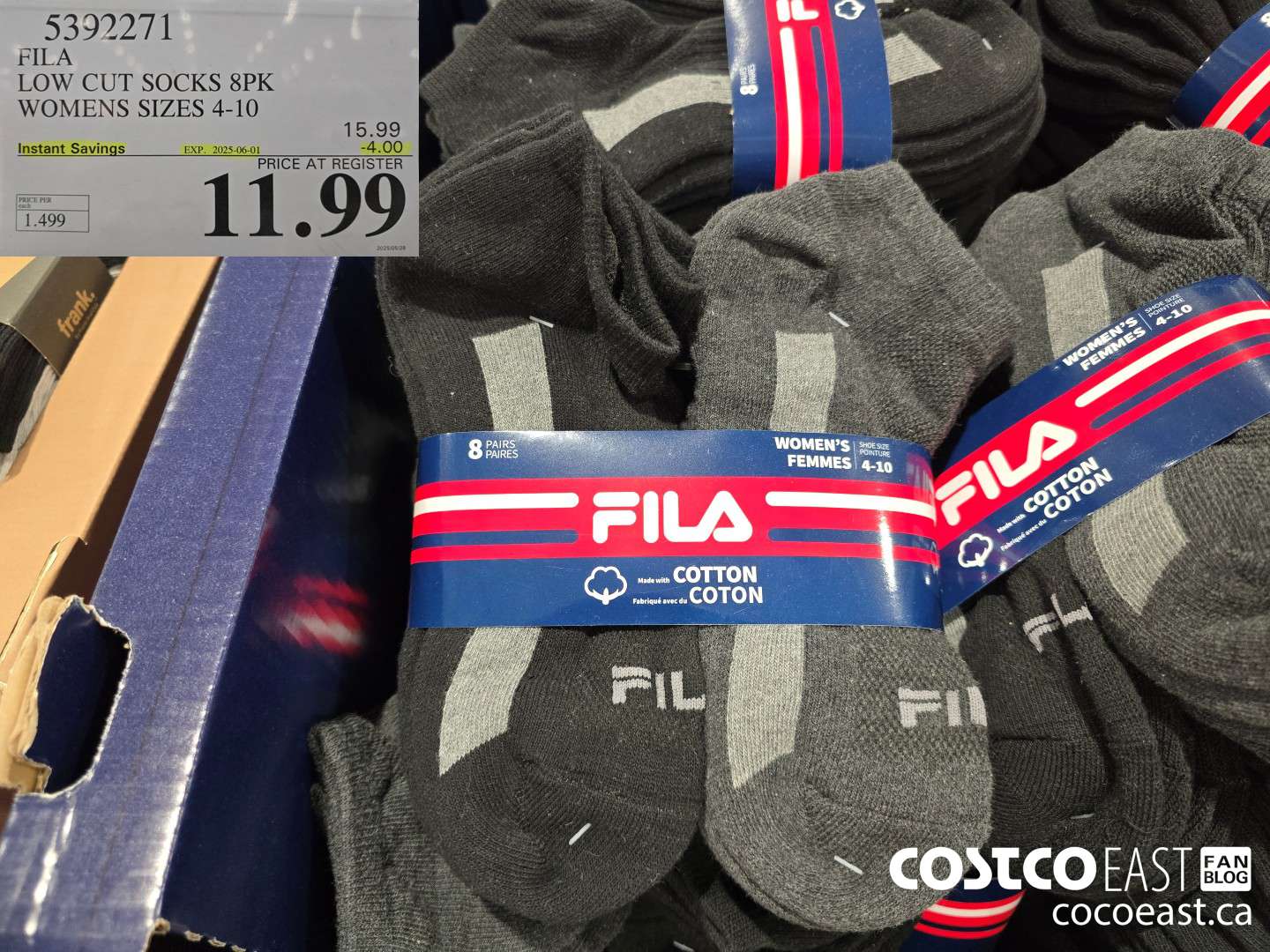 5392271 FILA LOW CUT SOCKS 8PK LADIES SIZES 4-10 ($4.00 INSTANT SAVINGS EXPIRES ON 2025-06-01) $11.99