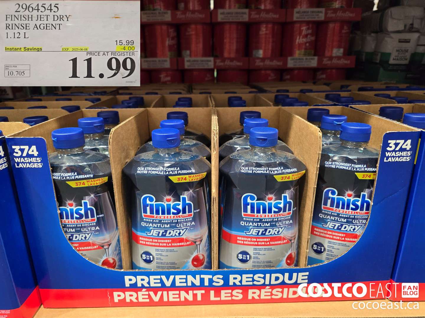 2964545 FINISH JET DRY RINSE AGENT 1.12 L ($4.00 INSTANT SAVINGS EXPIRES ON 2025-06-08) $11.99