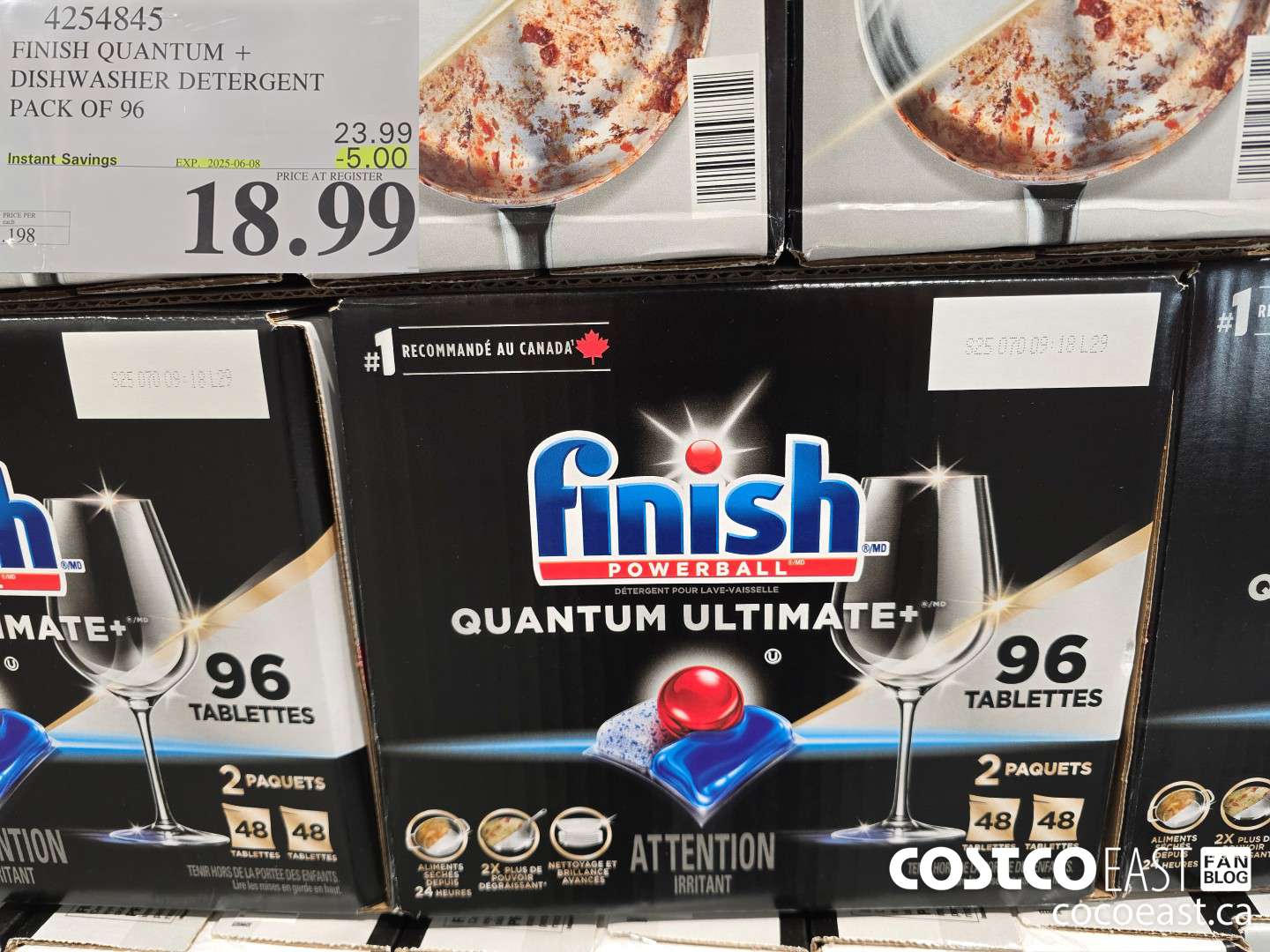 4254845 FINISH QUANTUM + DISHWASHER DETERGENT PACK OF 96 ($5.00 INSTANT SAVINGS EXPIRES ON 2025-06-08) $18.99