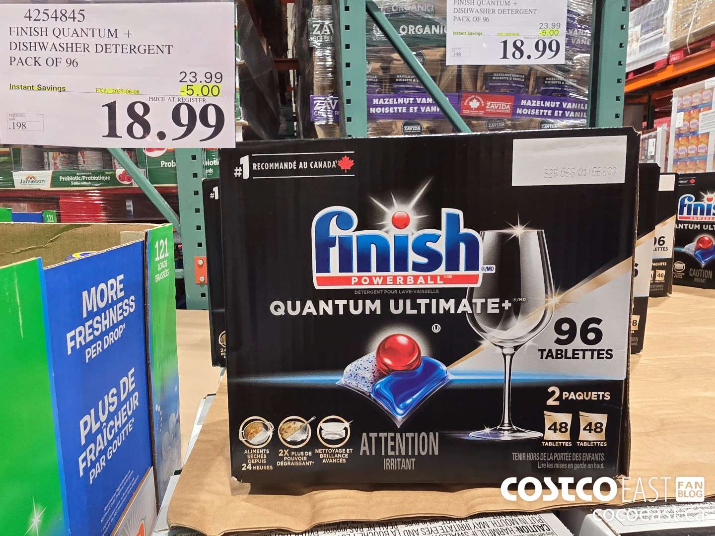 4954845 FINISH QUANTUM + DISHWASHER DETERGENT PACK OF 96 ($5.00 INSTANT SAVINGS EXPIRES ON 2025-06-08) $18.99