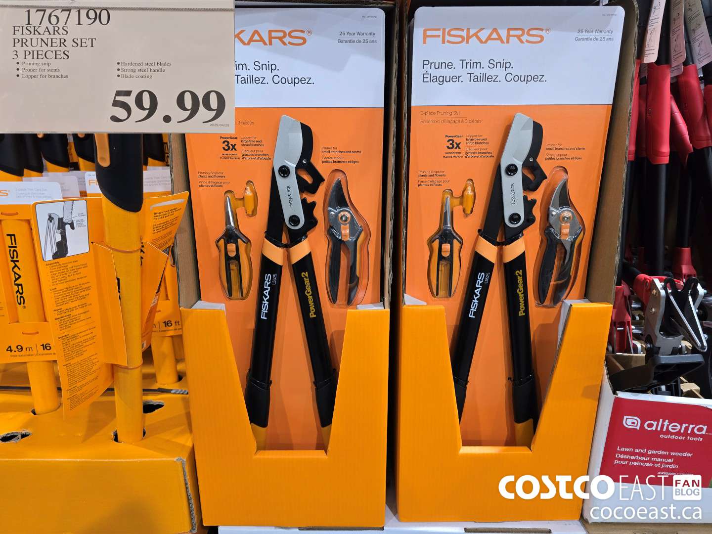 1767190 FISKARS PRUNER SET 3 PIECES $59.99