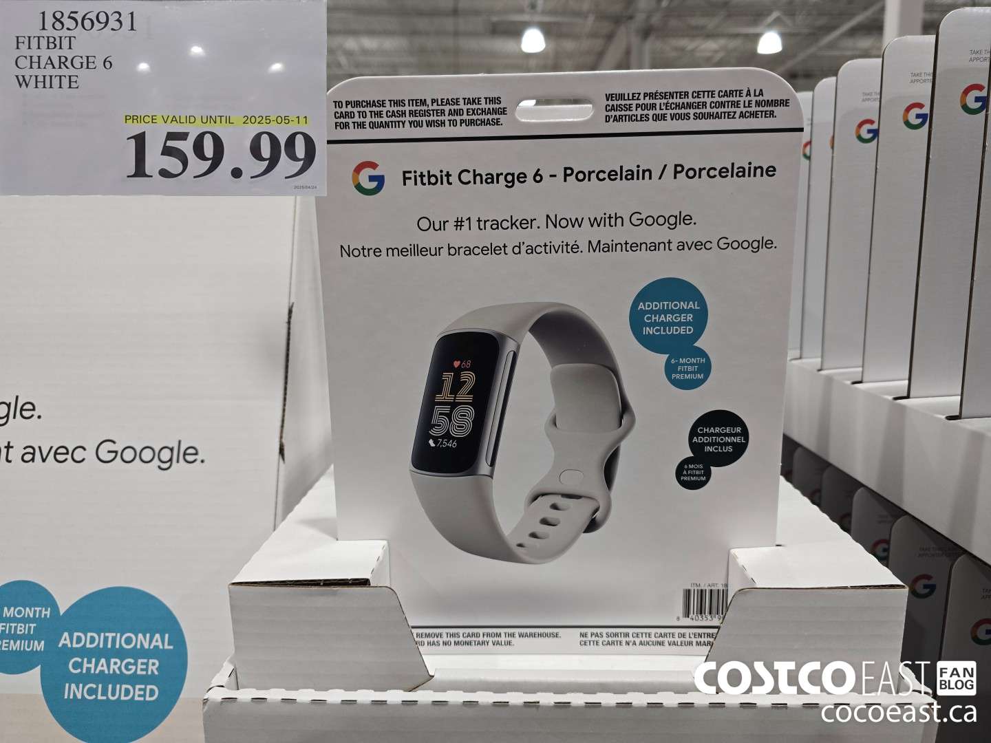 1856931 FITBIT CHARGE 6 WHITE $159.99