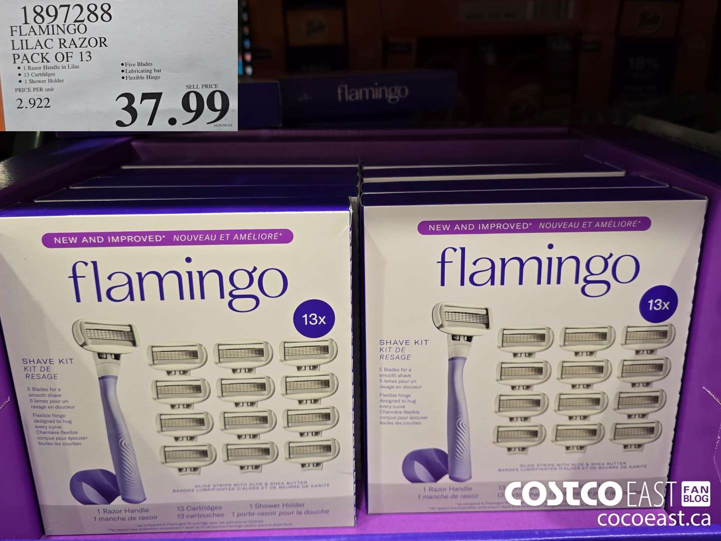1897288 FLAMINGO LILAC RAZOR PACK OF 13 $37.99