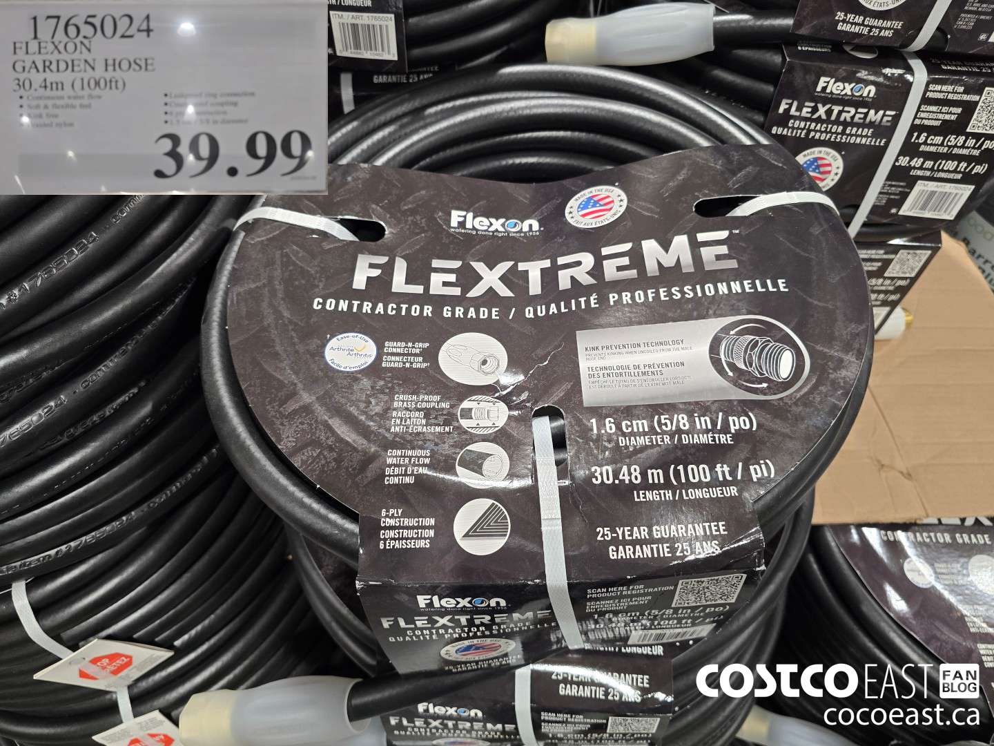 1765024 FLEXON GARDEN HOSE 30.4M (100 ft) $39.99