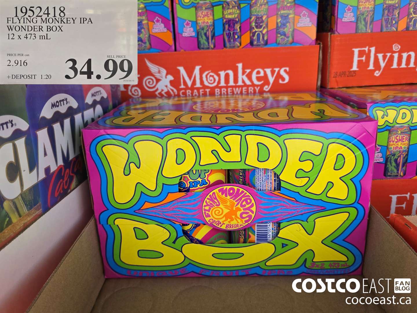 1952418 FLYING MONKEY IPA WONDER BOX 12 x 473 mL $34.99