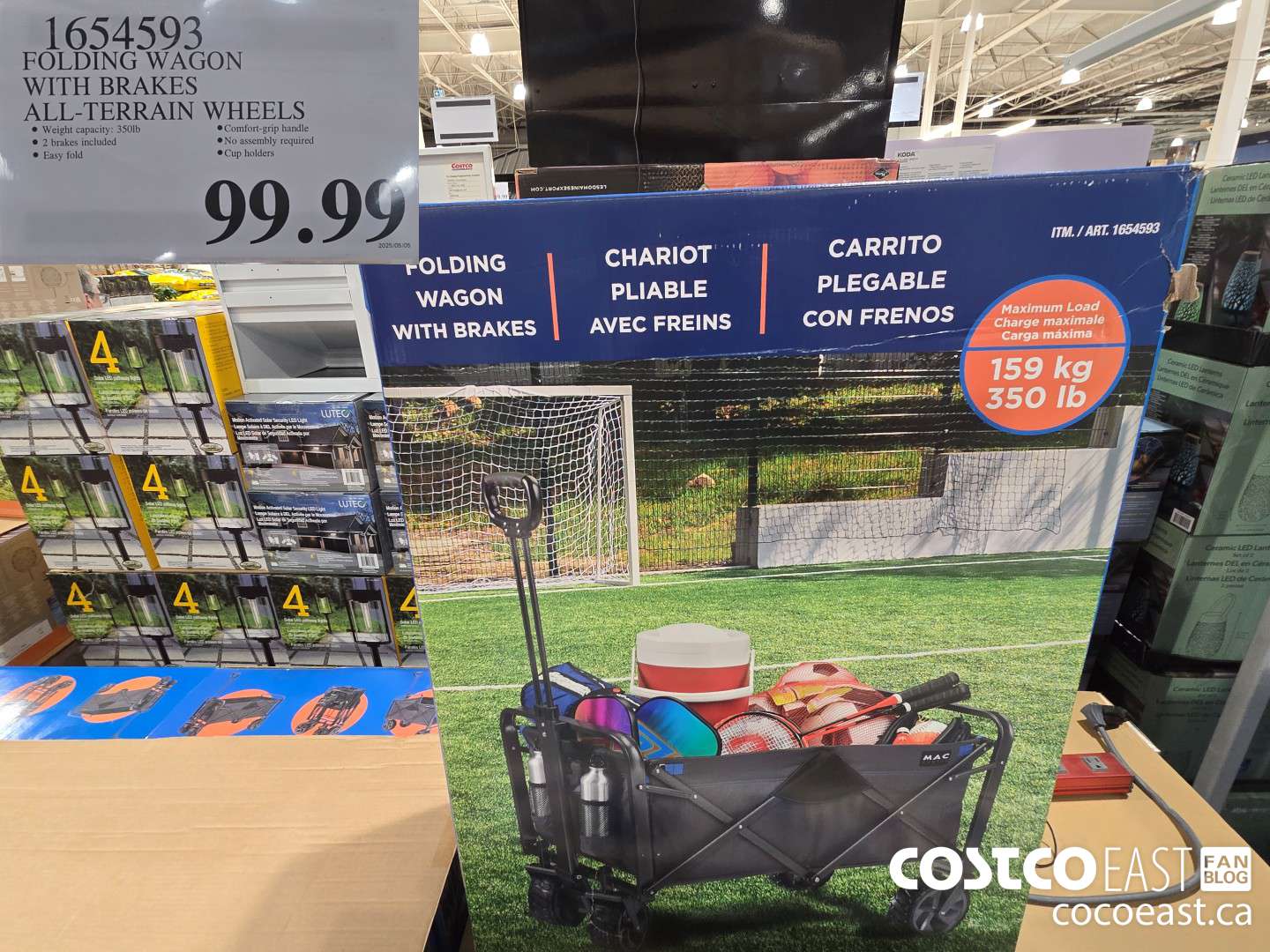 1654593 FOLDING WAGON WITH BRAKES ALL-TERRAIN WHEELS $99.99