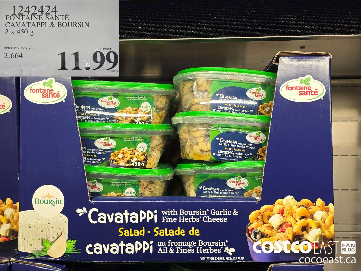 1242424 FONTAINE SANTE CAVATAPPI & BOURSIN 2x 450 g $11.99