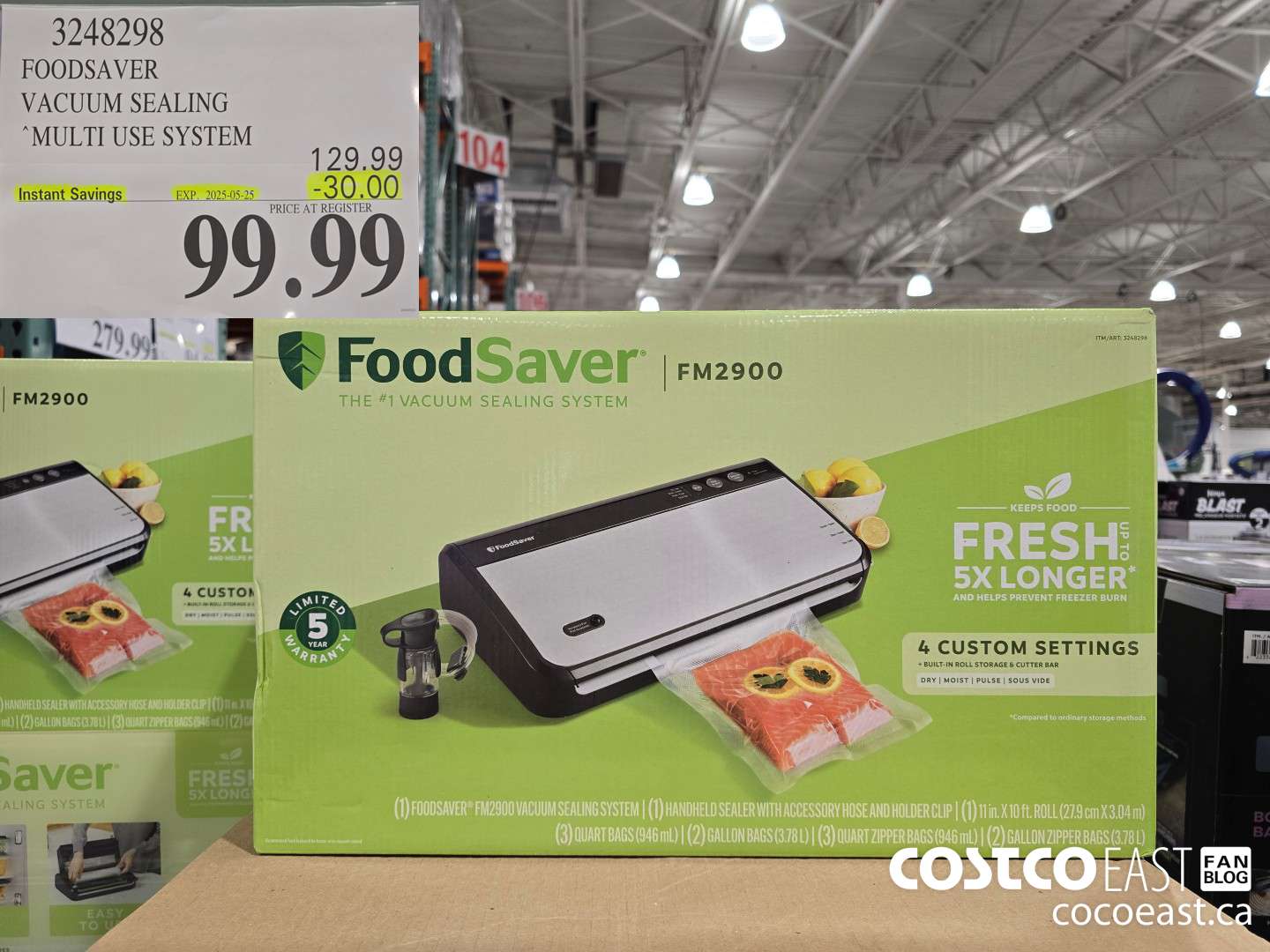 3248298 FOODSAVER VACUUM SEALING MULTI USE SYSTEM ($30.00 INSTANT SAVINGS EXPIRES ON 2025-05-25) $99.99