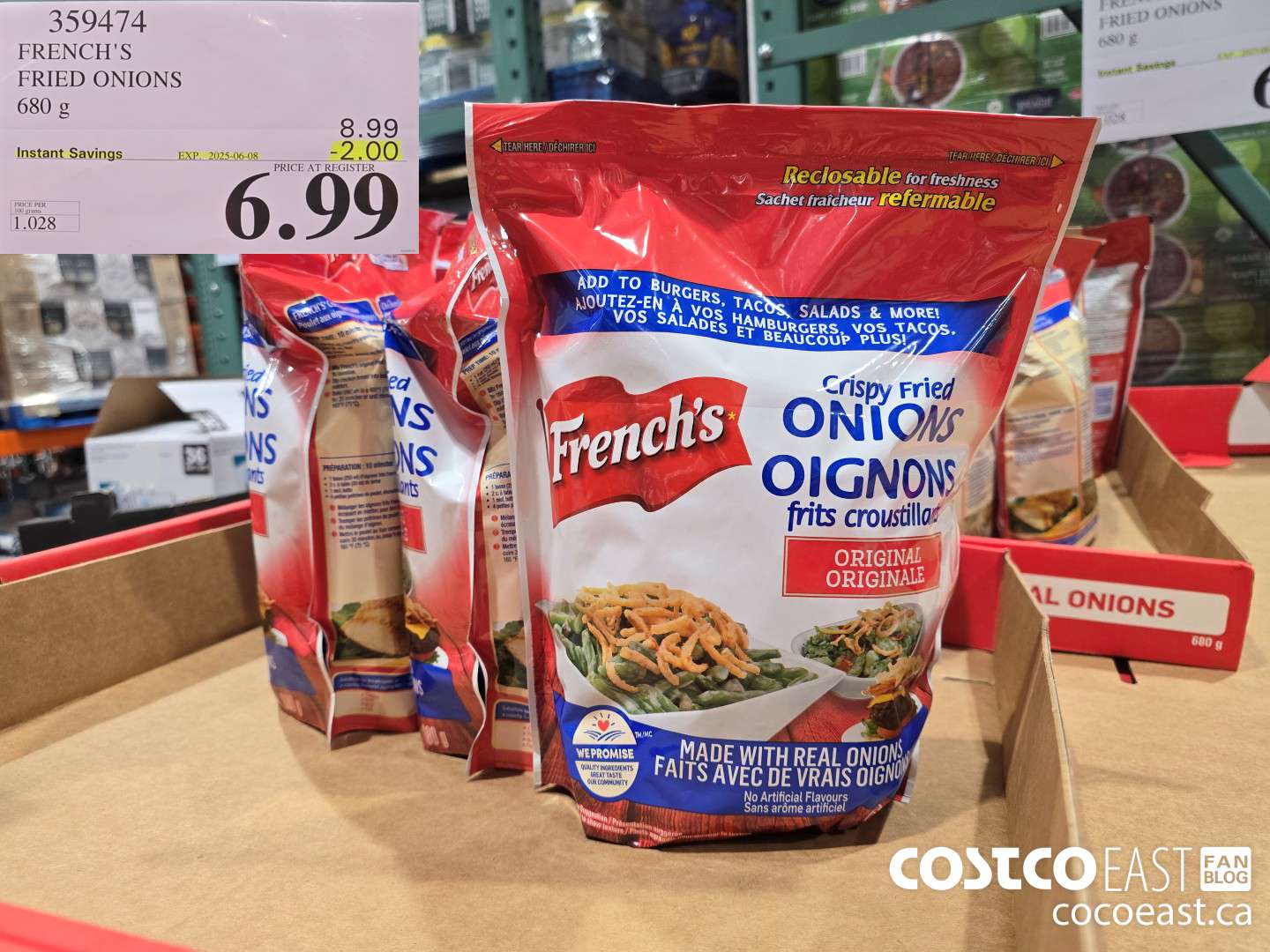 359474 FRENCH'S FRIED ONIONS 680 G ($2.00 INSTANT SAVINGS EXPIRES ON 2025-06-08) $6.99