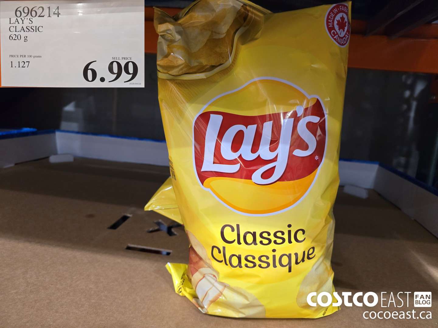 696214 FRITO LAY LAYS CLASSIC 620 G $6.99