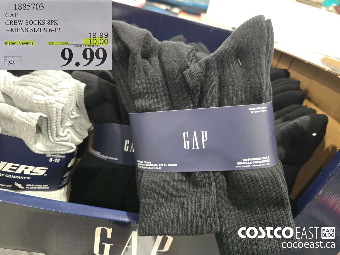 1885703 GAP CREW SOCKS 8PK +MENS SIZES 6-12  ($10.00 INSTANT SAVINGS EXPIRES ON 2025-05-11) $9.99