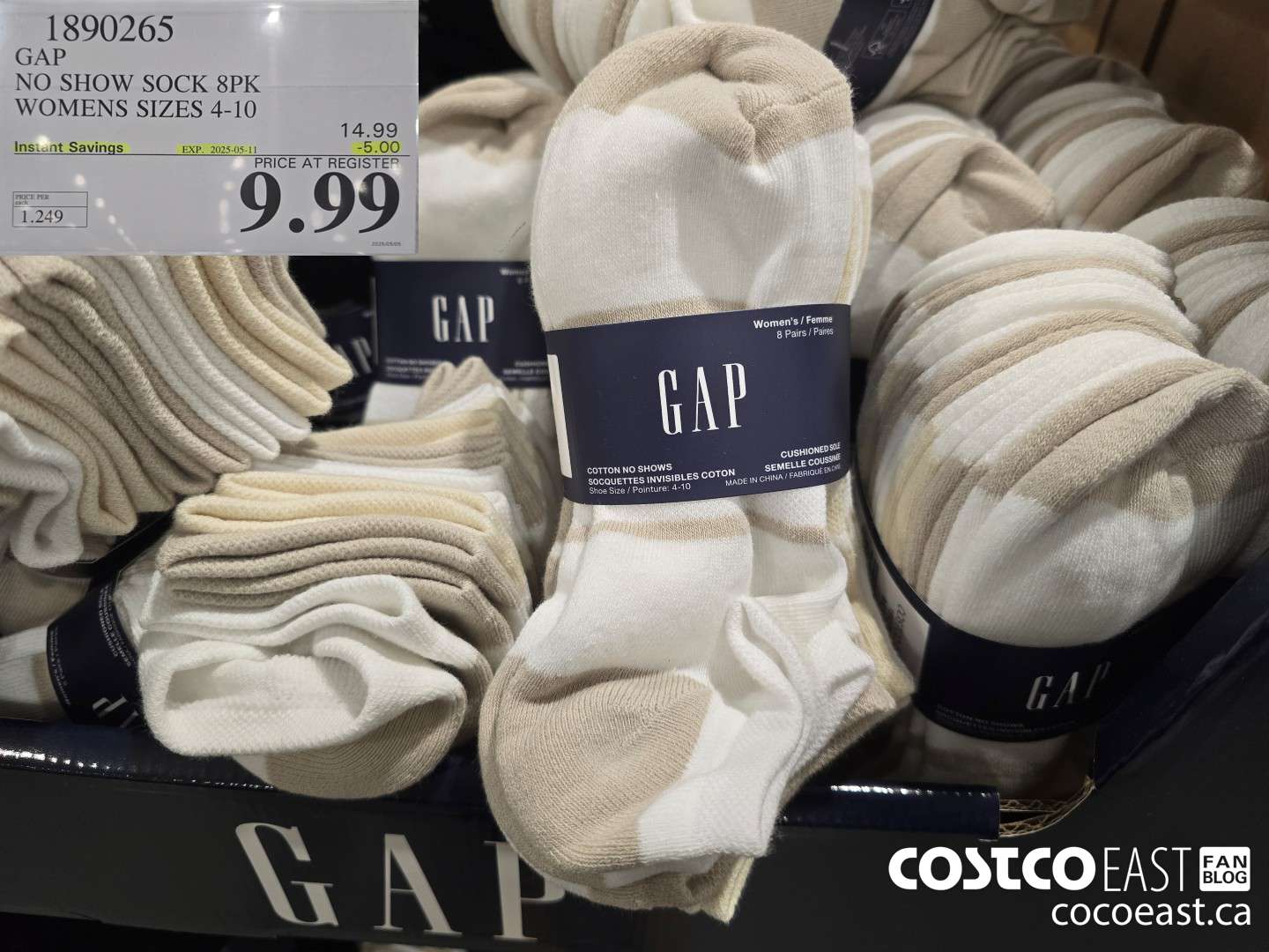 1890265 GAP NO SHOW SOCK 8PK WOMENS SIZES 4-10 ($5.00 INSTANT SAVINGS EXPIRES ON 2025-05-11) $9.99