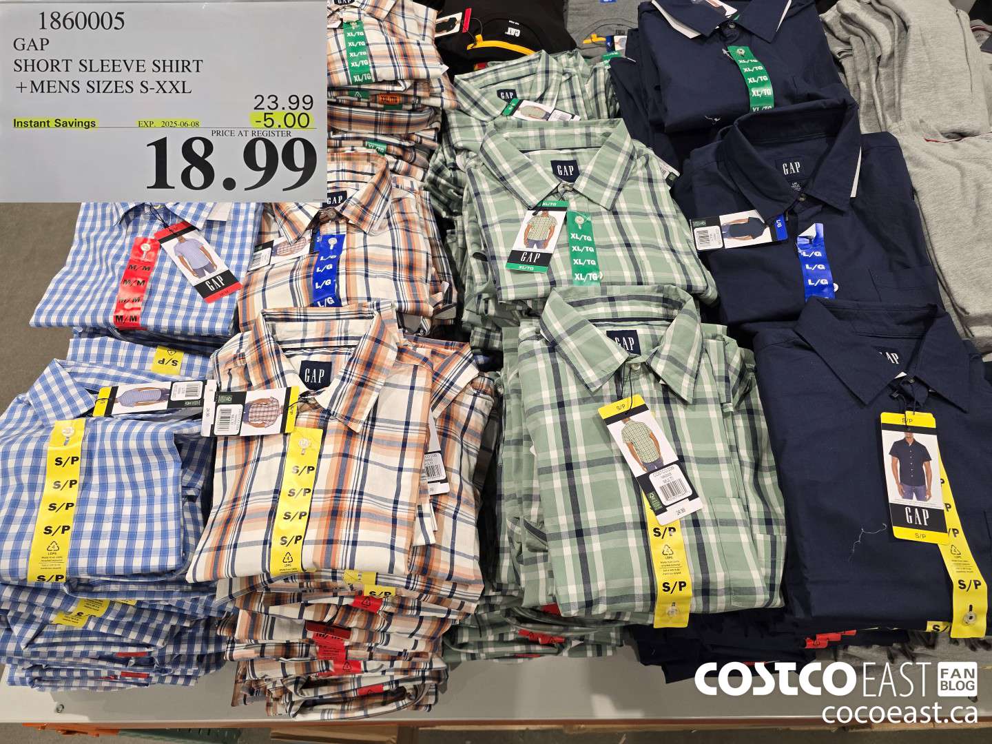 1860005 GAP SHORT SLEEVE SHIRT +MENS SIZES S-XXL ($5.00 INSTANT SAVINGS EXPIRES ON 2025-06-08) $18.99