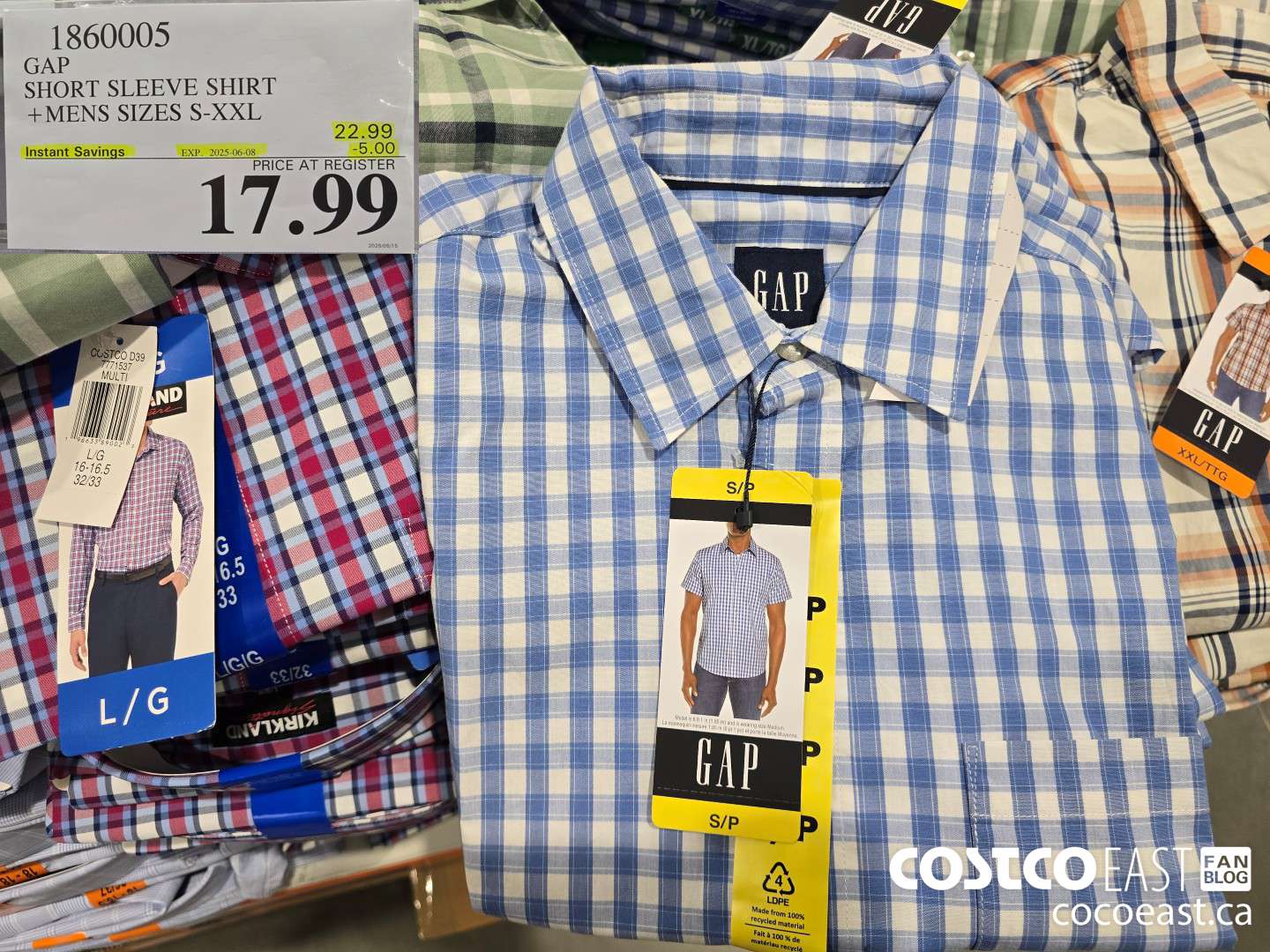 1860005 GAP SHORT SLEEVE SHIRT +MENS SIZES S-XXL ($5.00 INSTANT SAVINGS EXPIRES ON 2025-06-08) $17.99