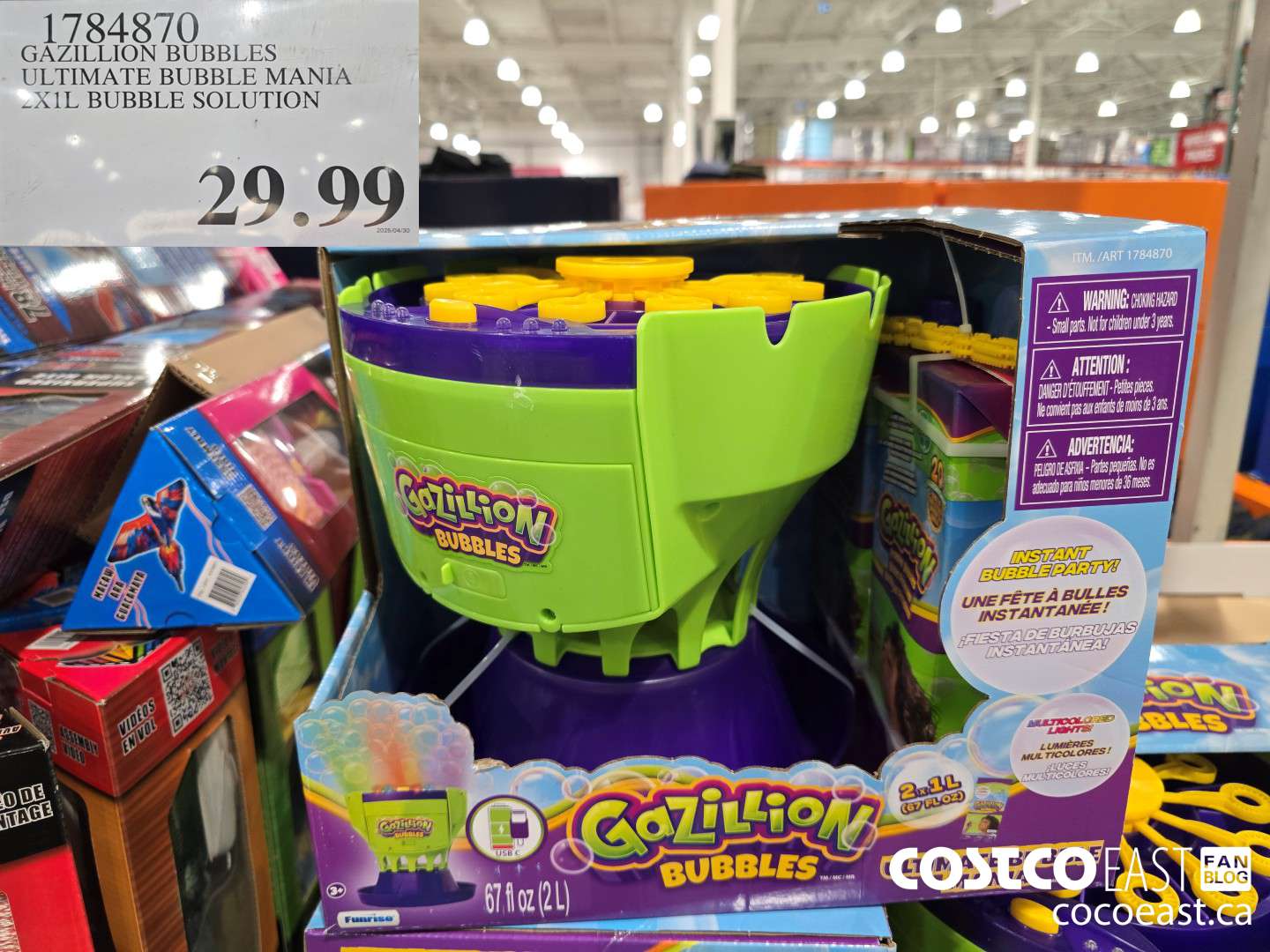 1784870 GAZILLION BUBBLES ULTIMATE BUBBLE MANIA 2X1L BUBBLE SOLUTION $29.99